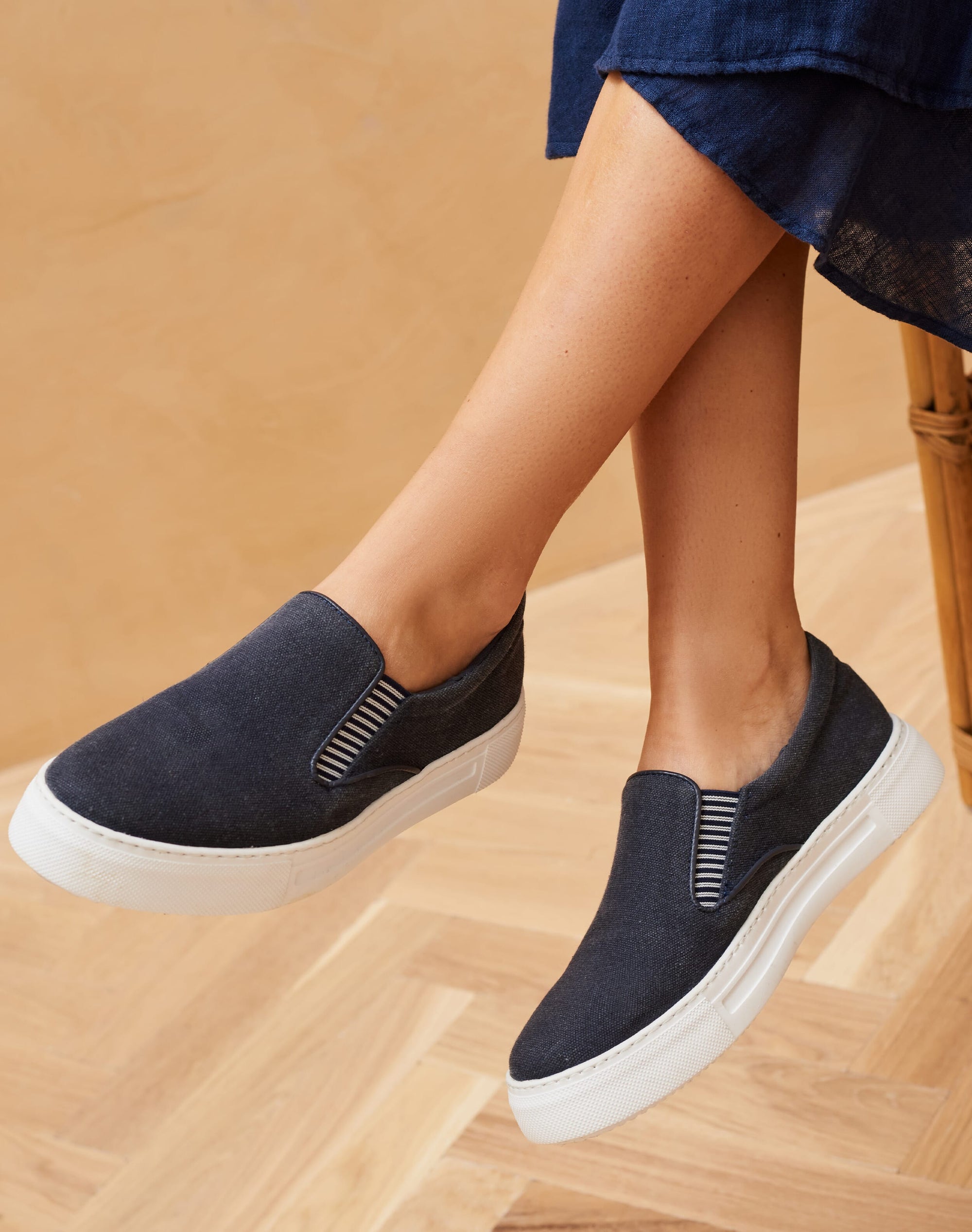 Canvas Slip On Boat Shoes