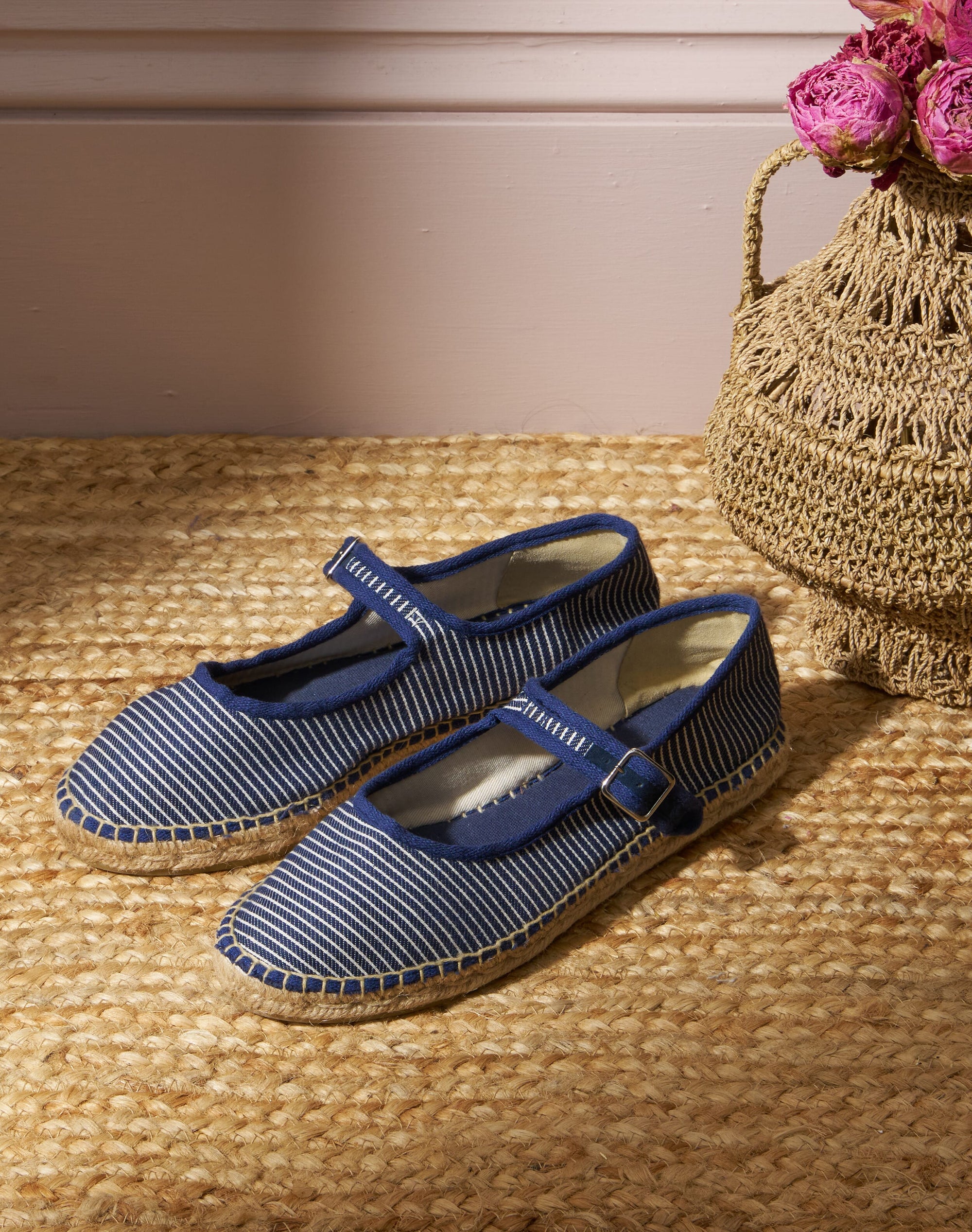 Cotton Canvas Mary Janes
