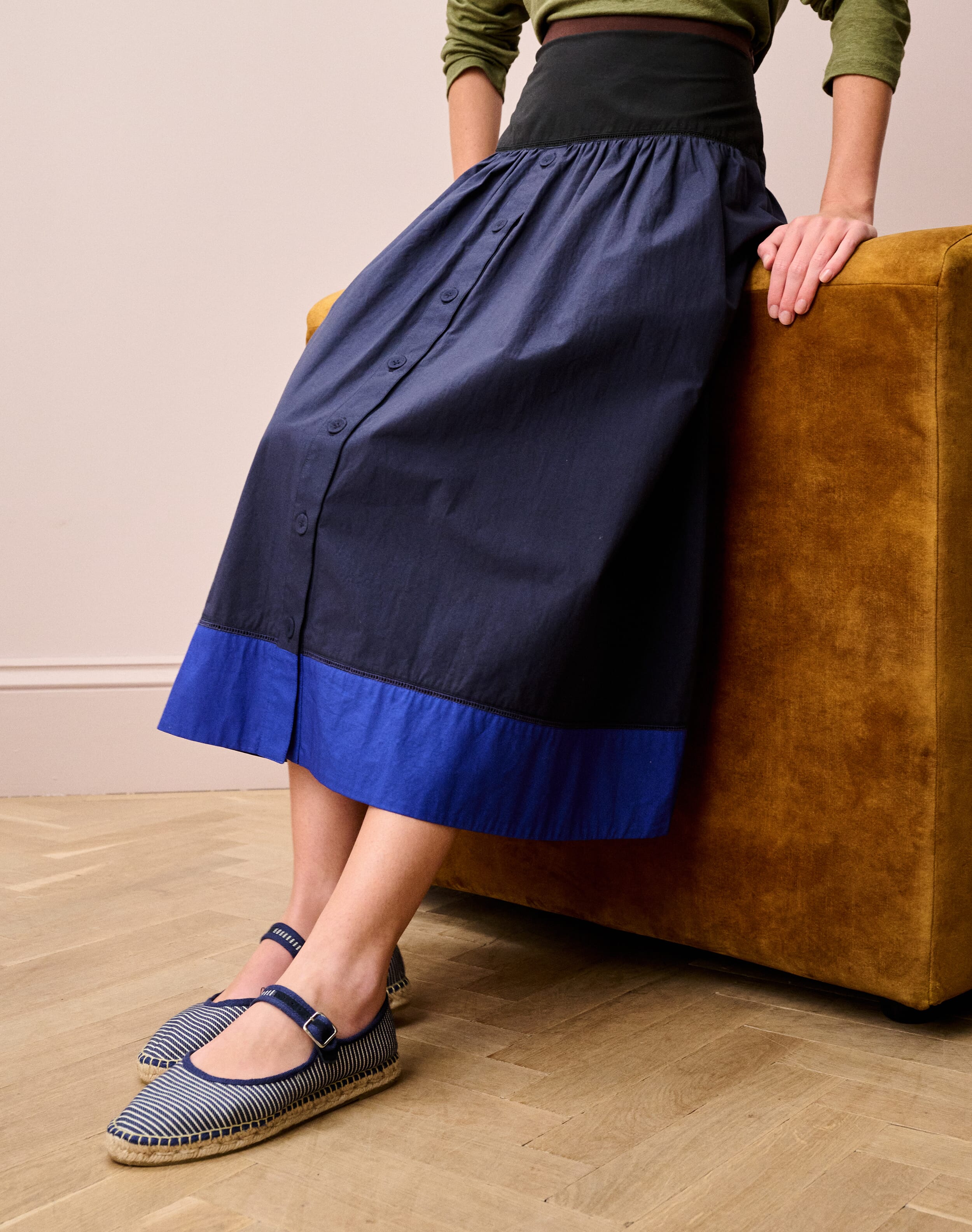 Cotton Canvas Mary Janes