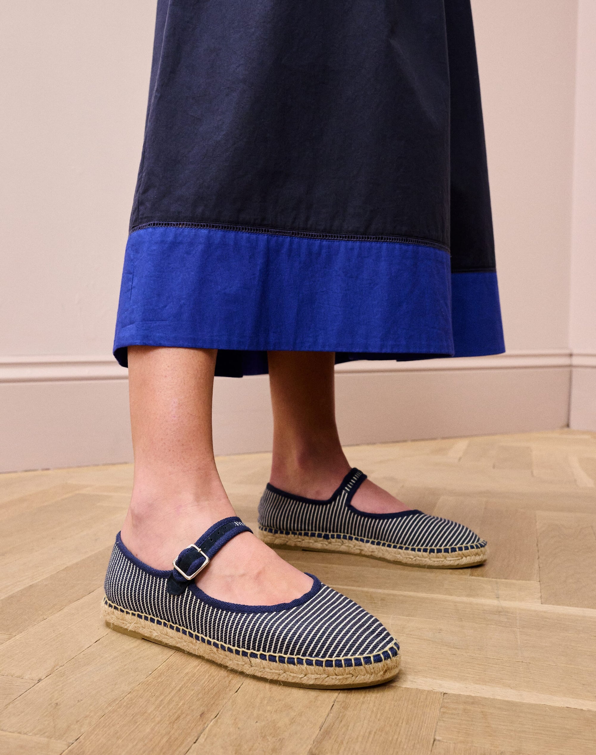 Cotton Canvas Mary Janes