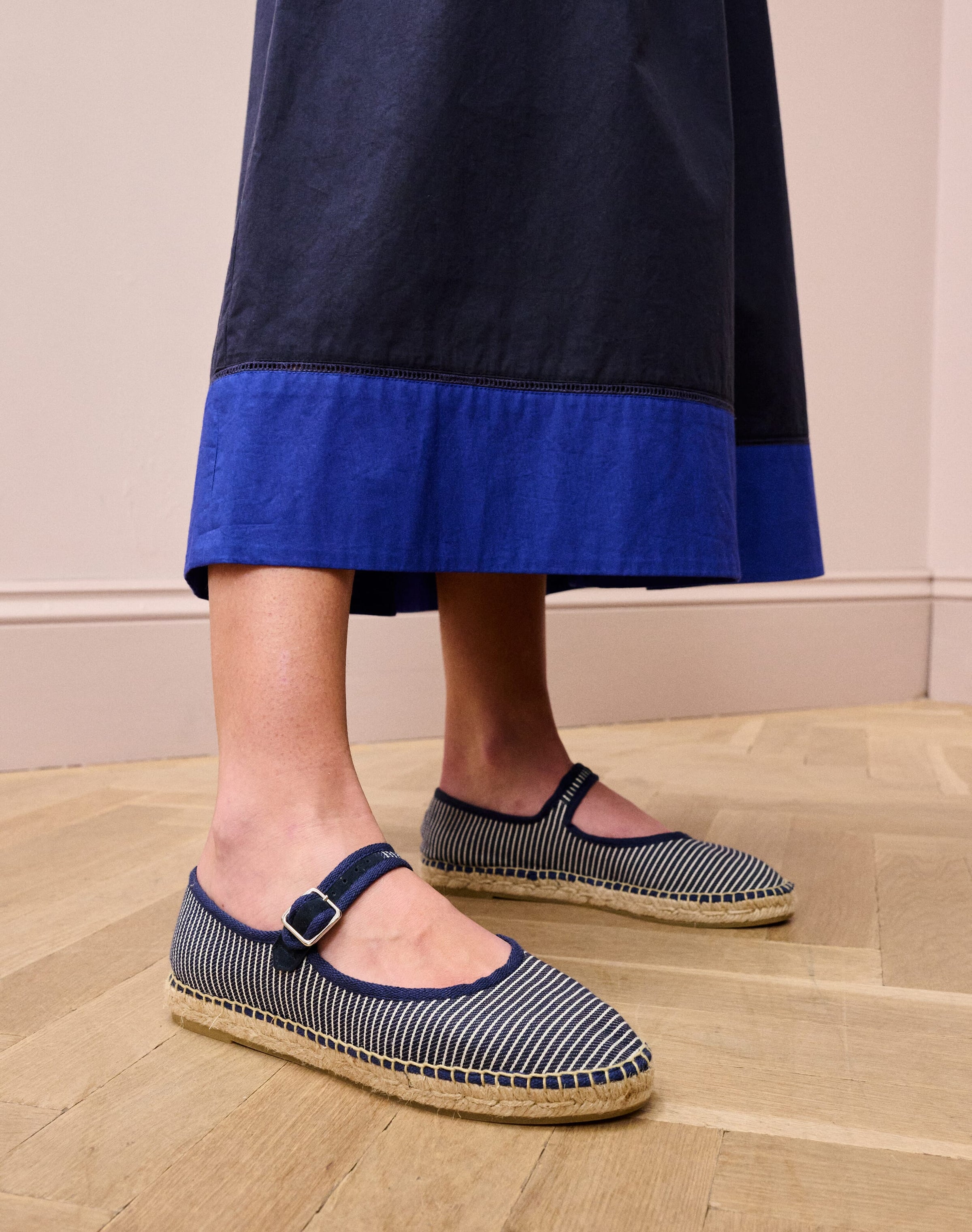 Cotton Canvas Mary Janes