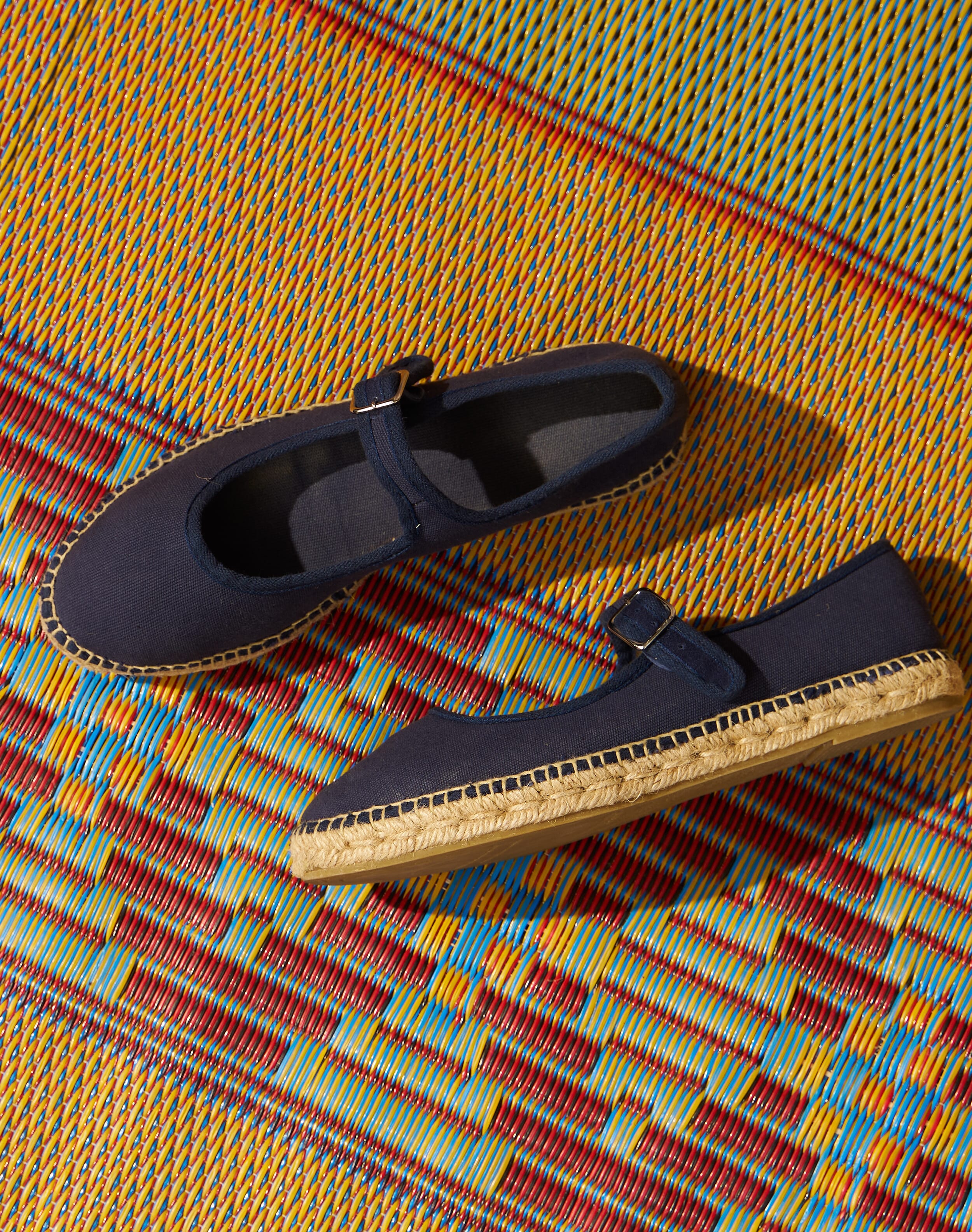 Cotton Canvas Mary Janes