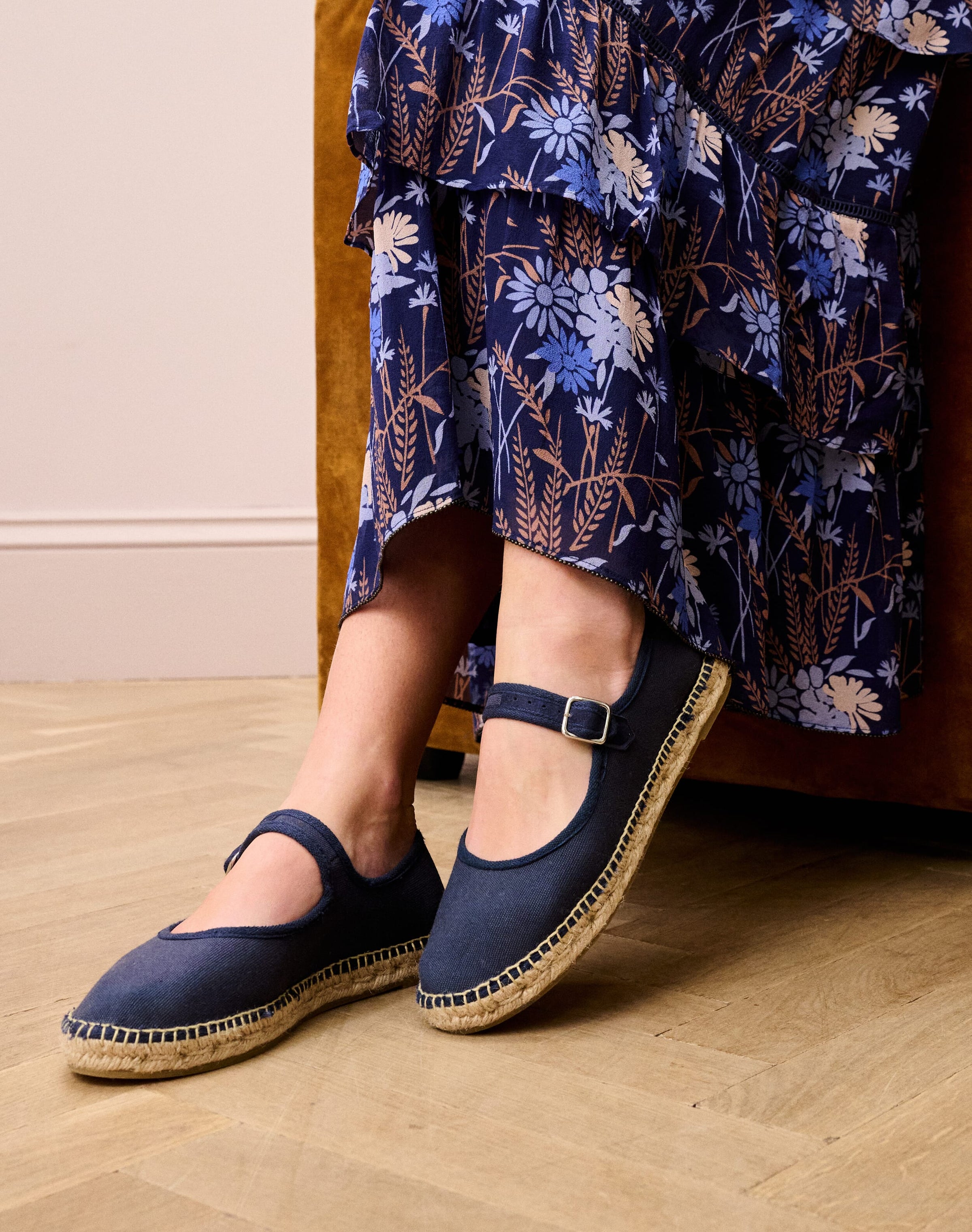 Cotton Canvas Mary Janes