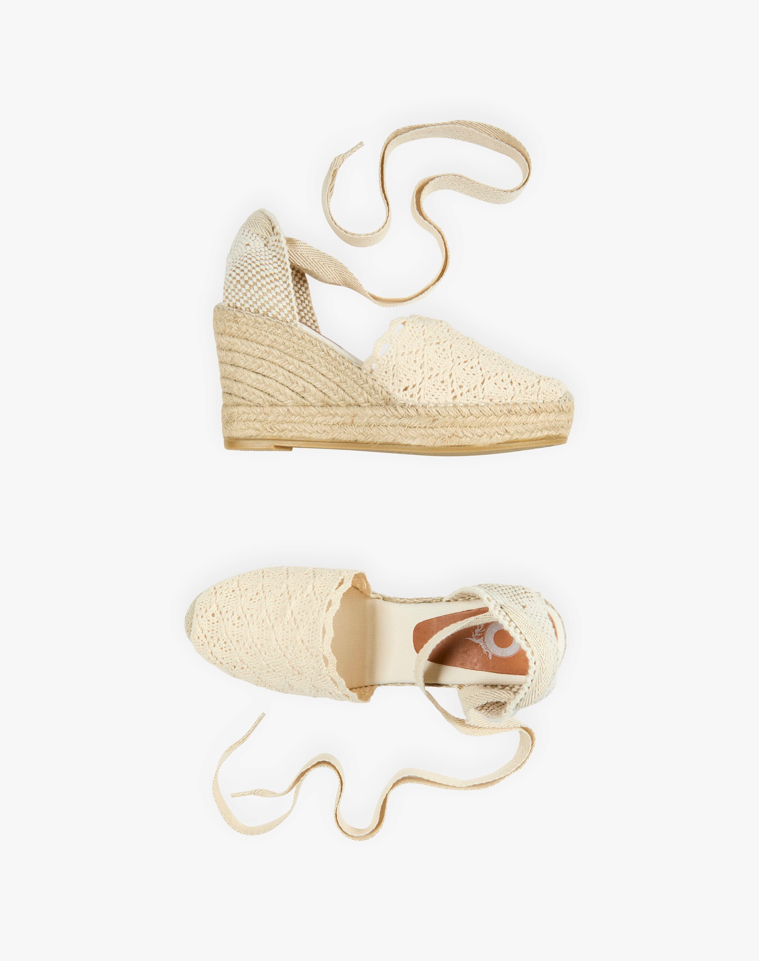 Lace Up Crochet Espadrilles