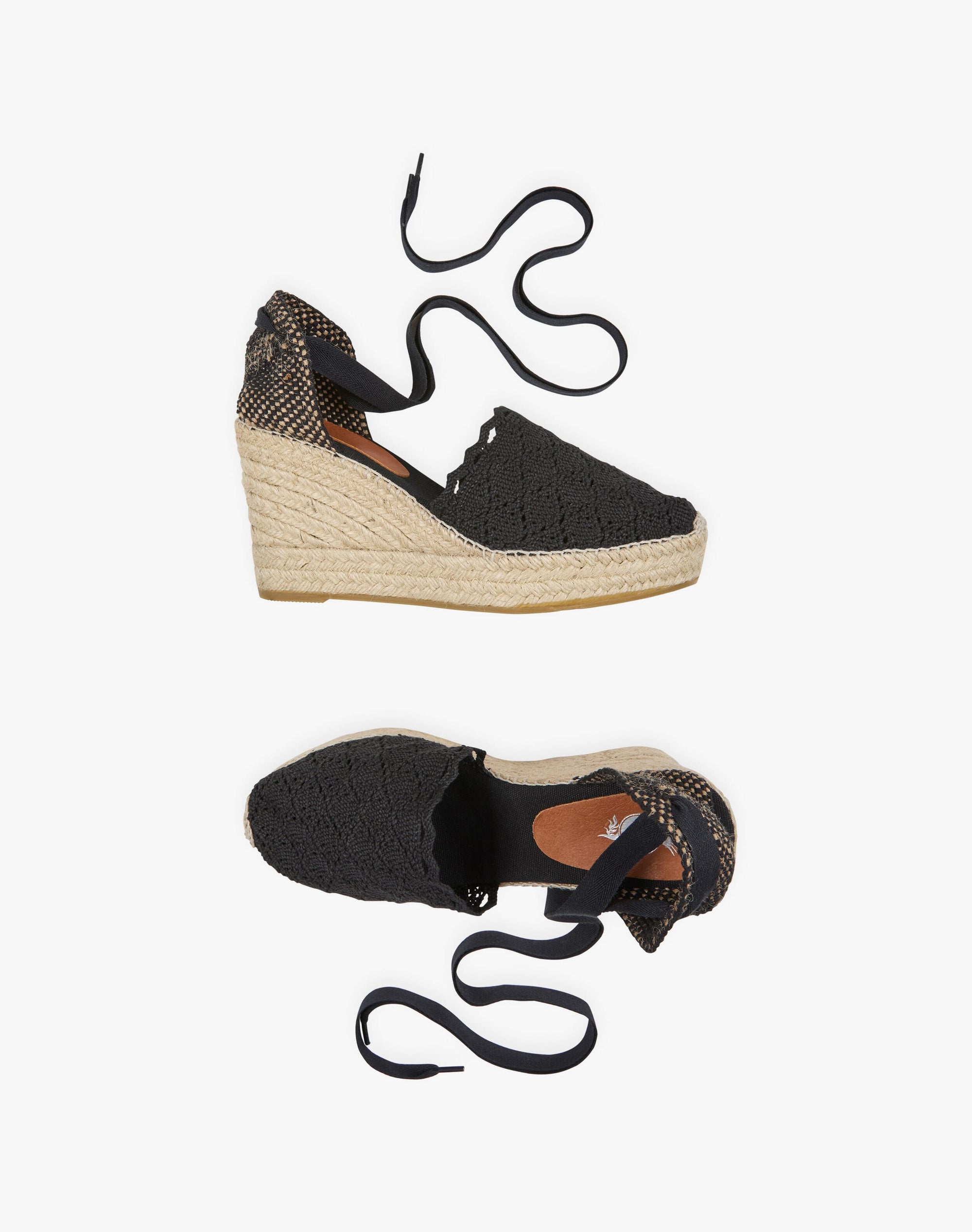 Lace Up Crochet Espadrilles