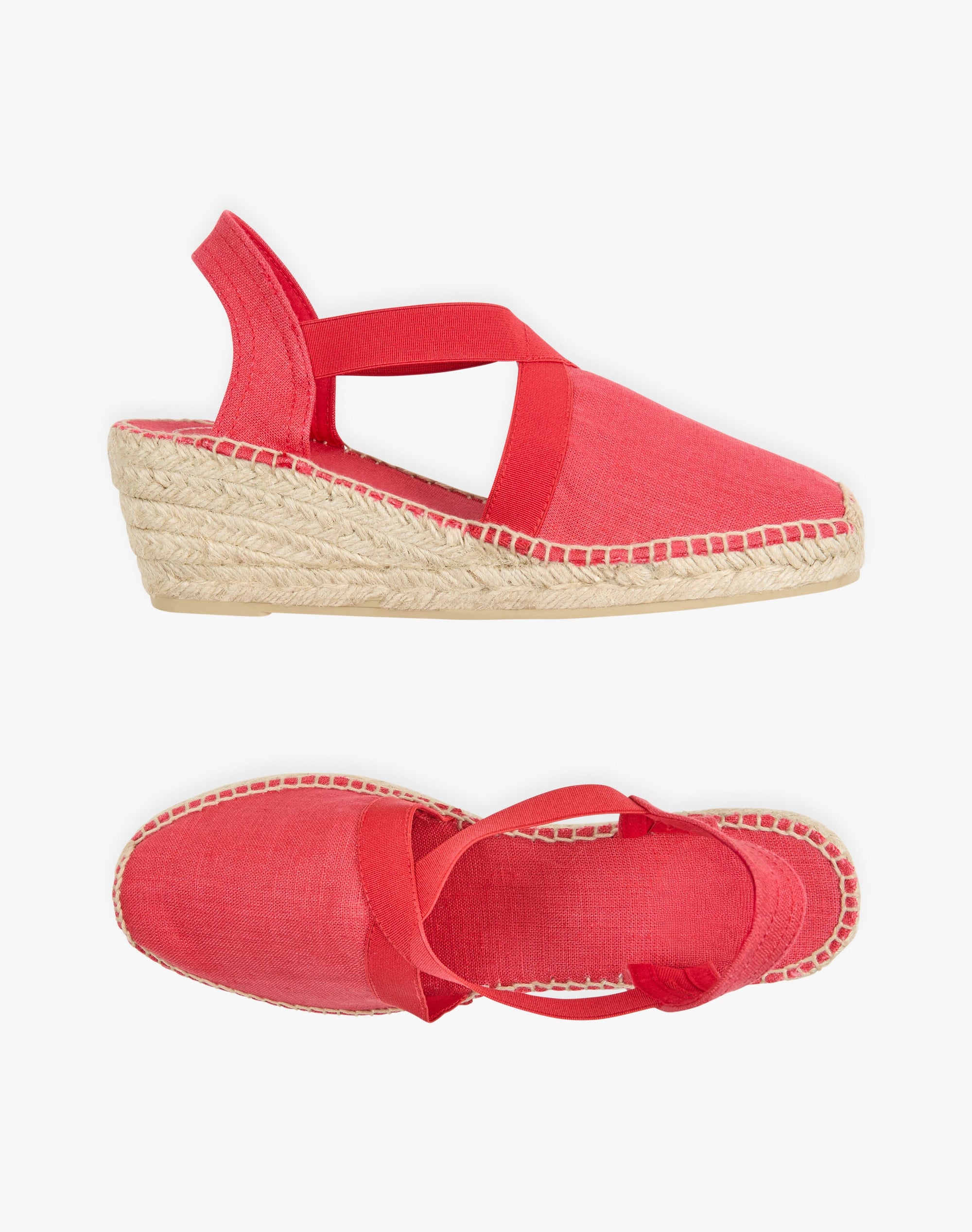 Linen Wedge Espadrilles