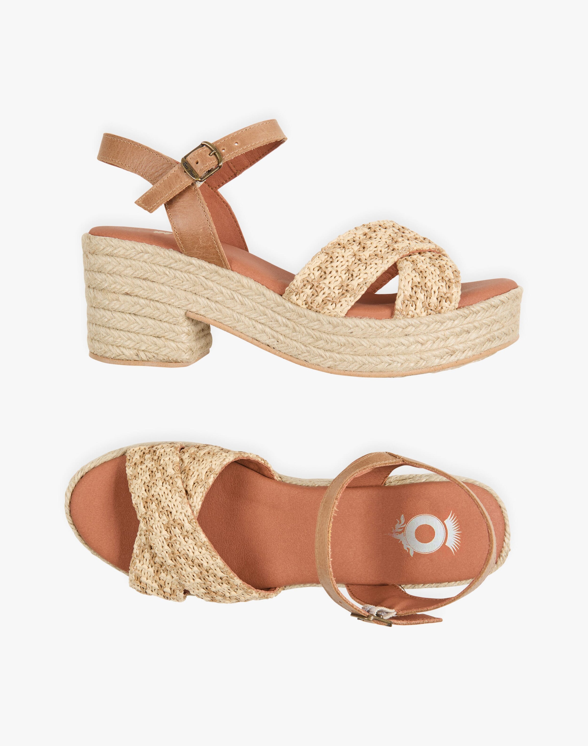 Raffia Block Heel Espadrilles