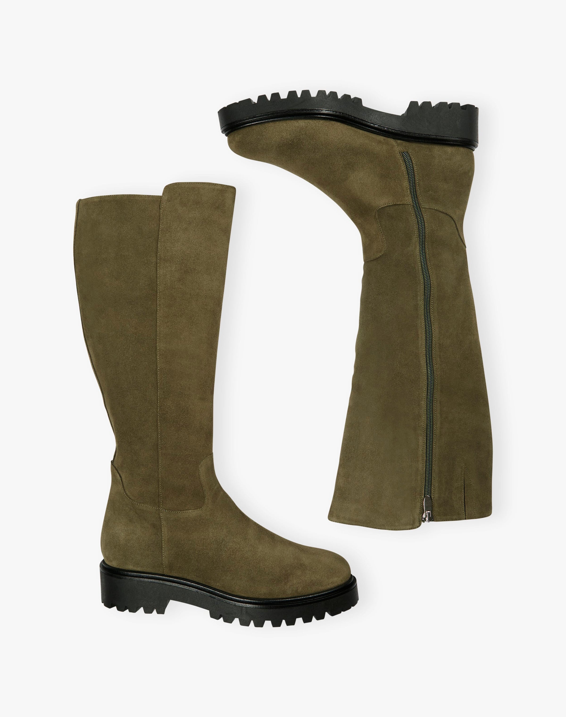 Suede Knee High Boots