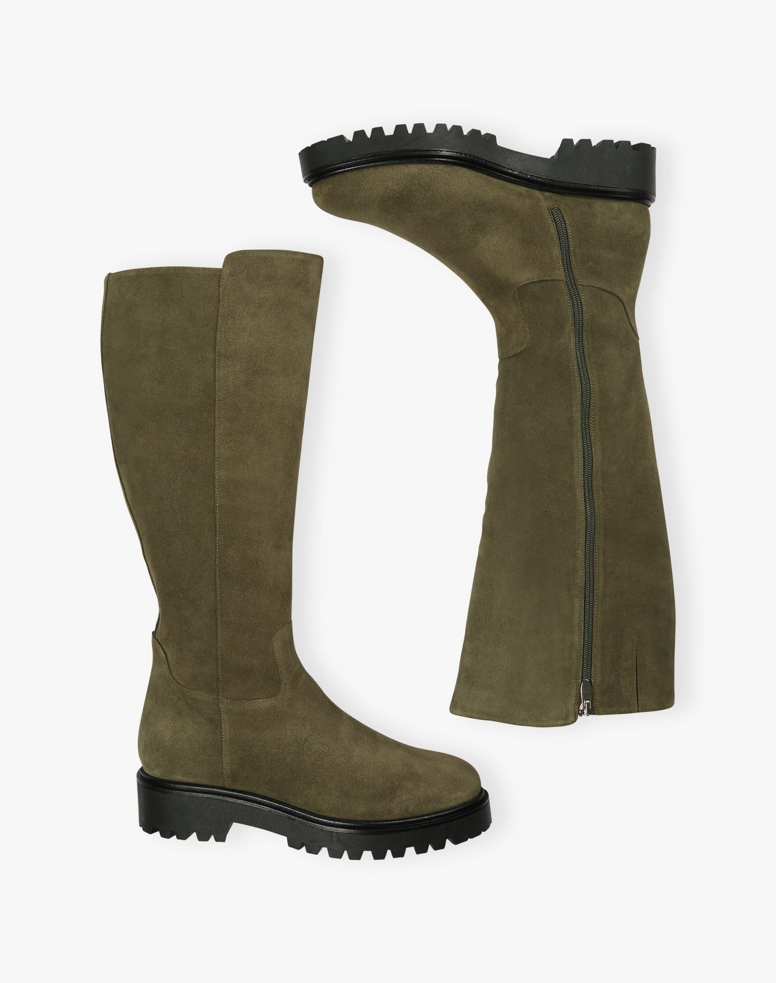 Suede Knee High Boots