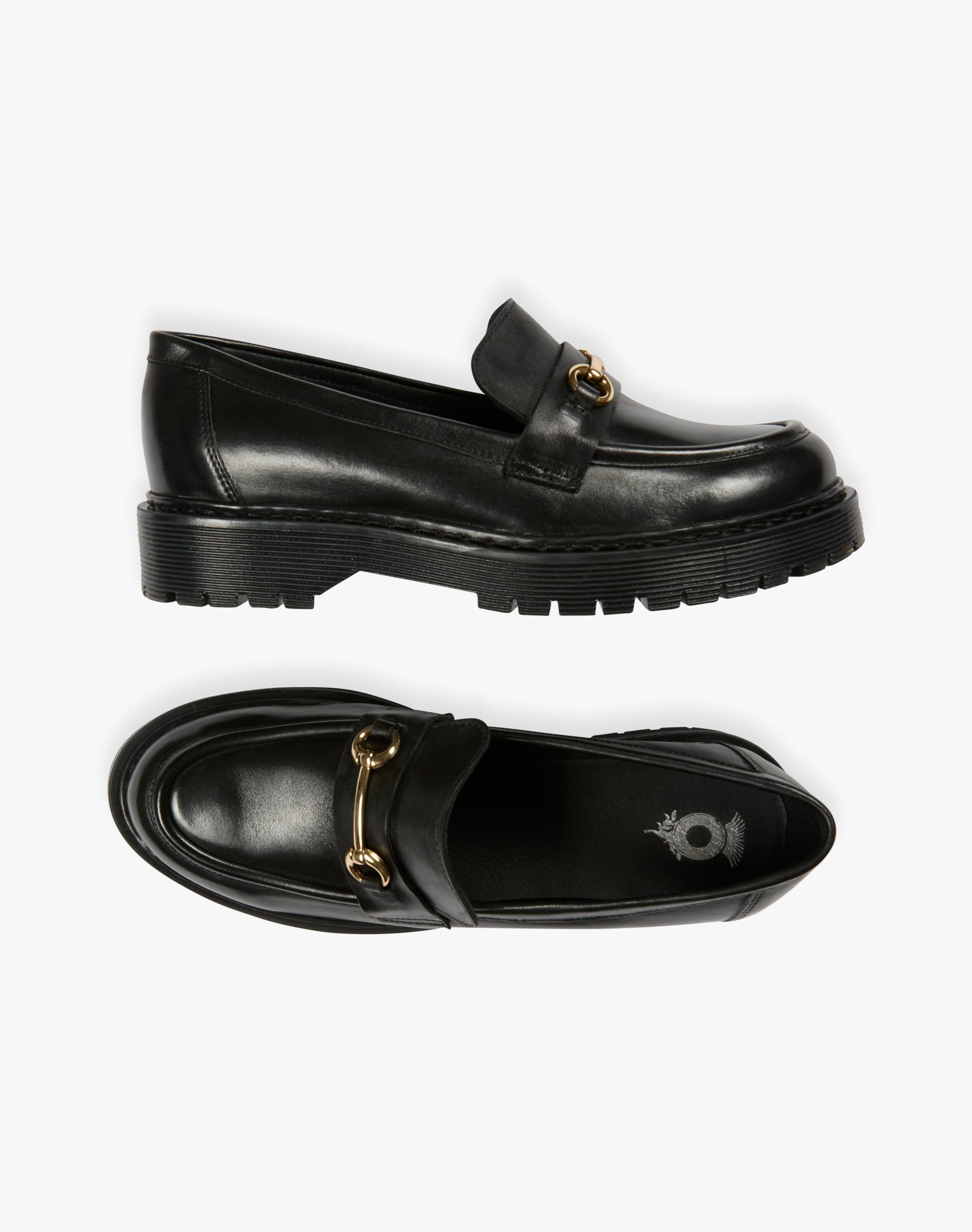 Leather Buckle Loafers