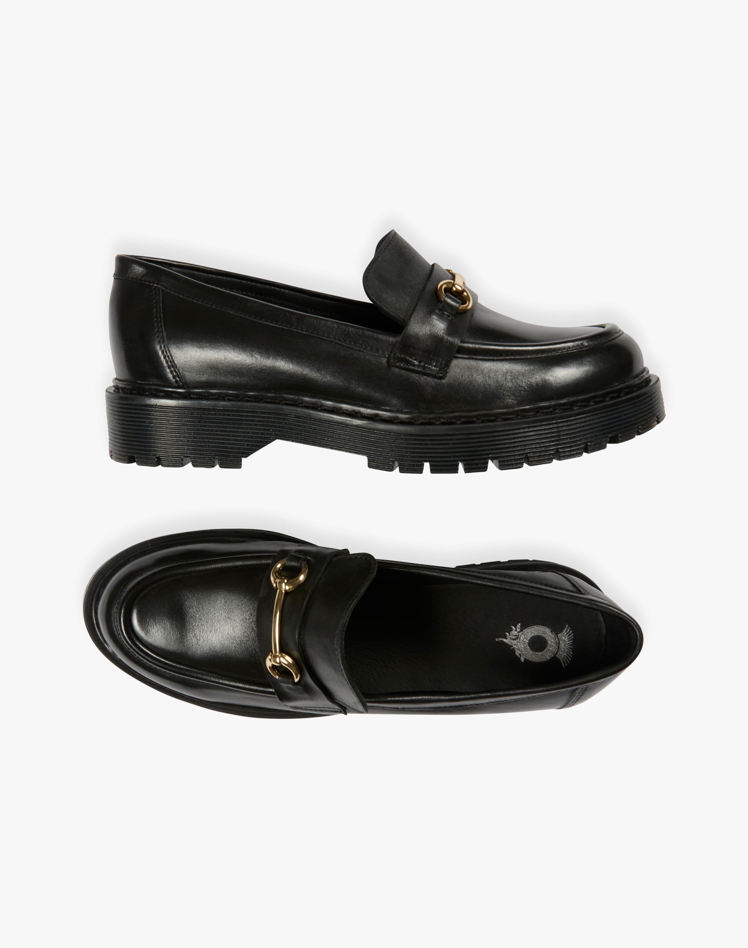 Leather Buckle Loafers