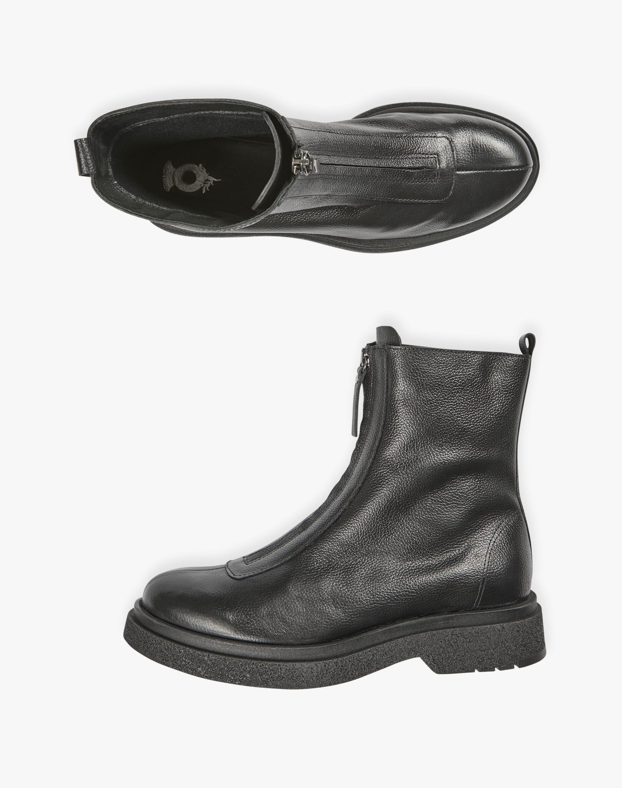 Leather Zip Front Boots