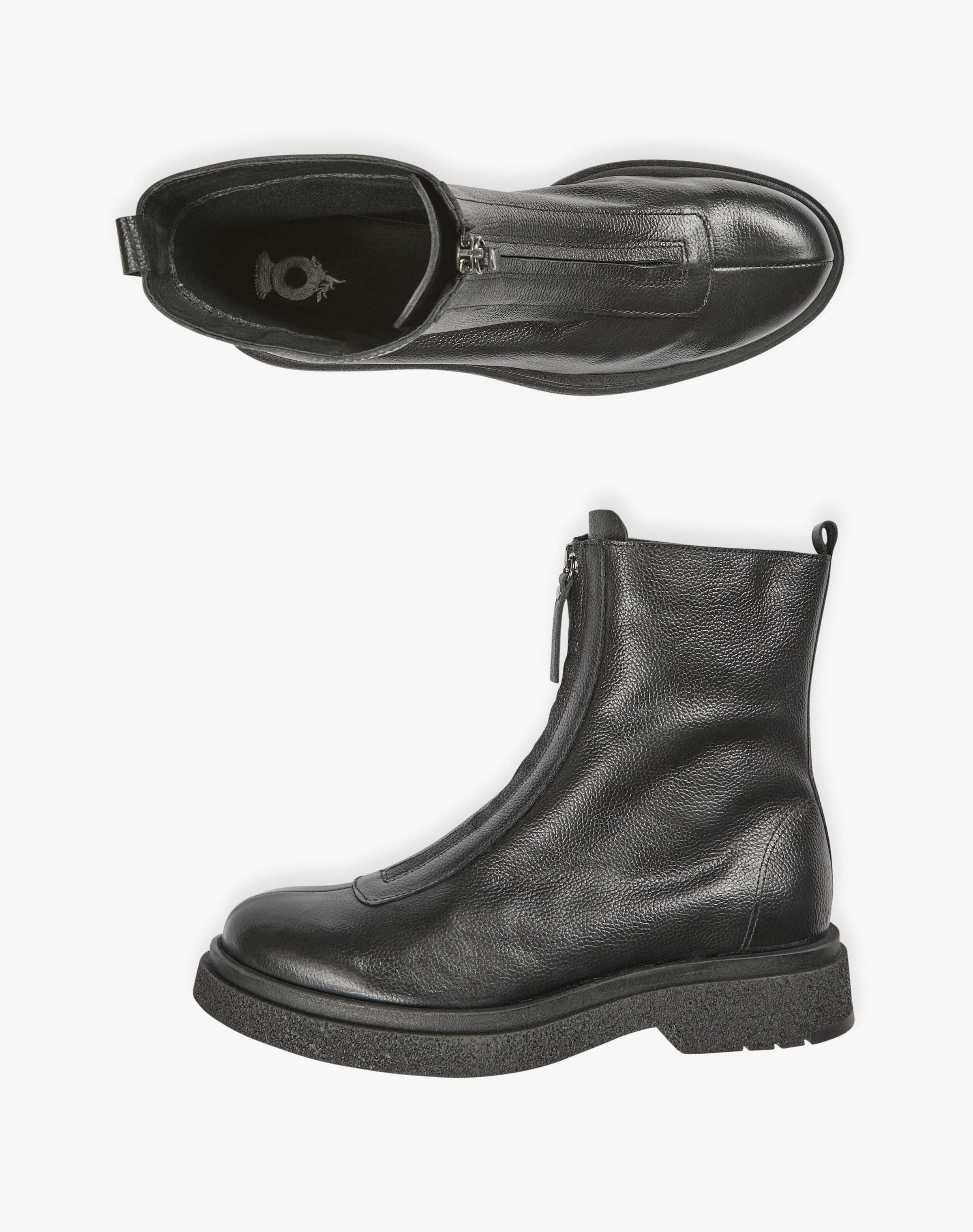 Leather Zip Front Boots
