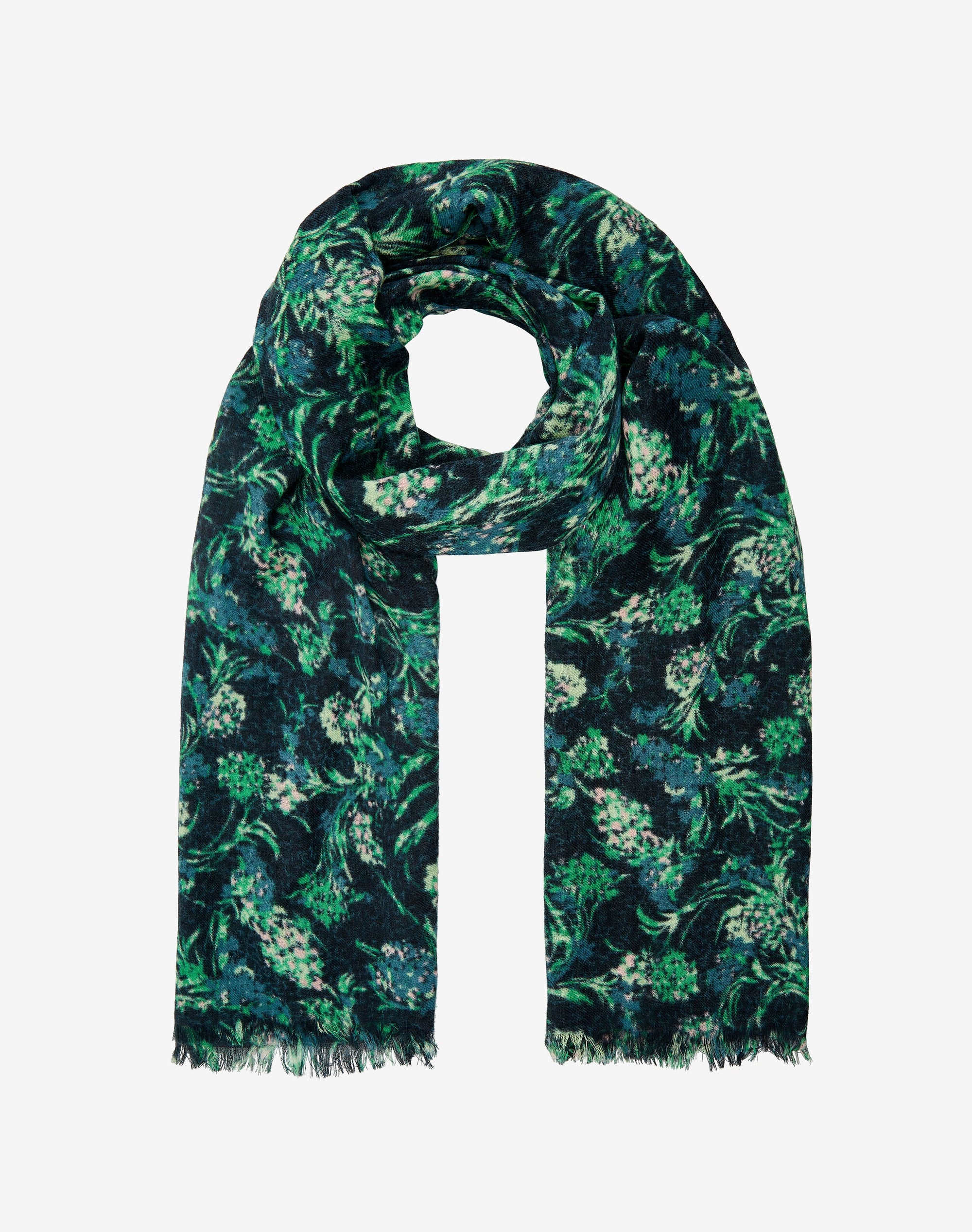 Wool Floral Firework Print Stole