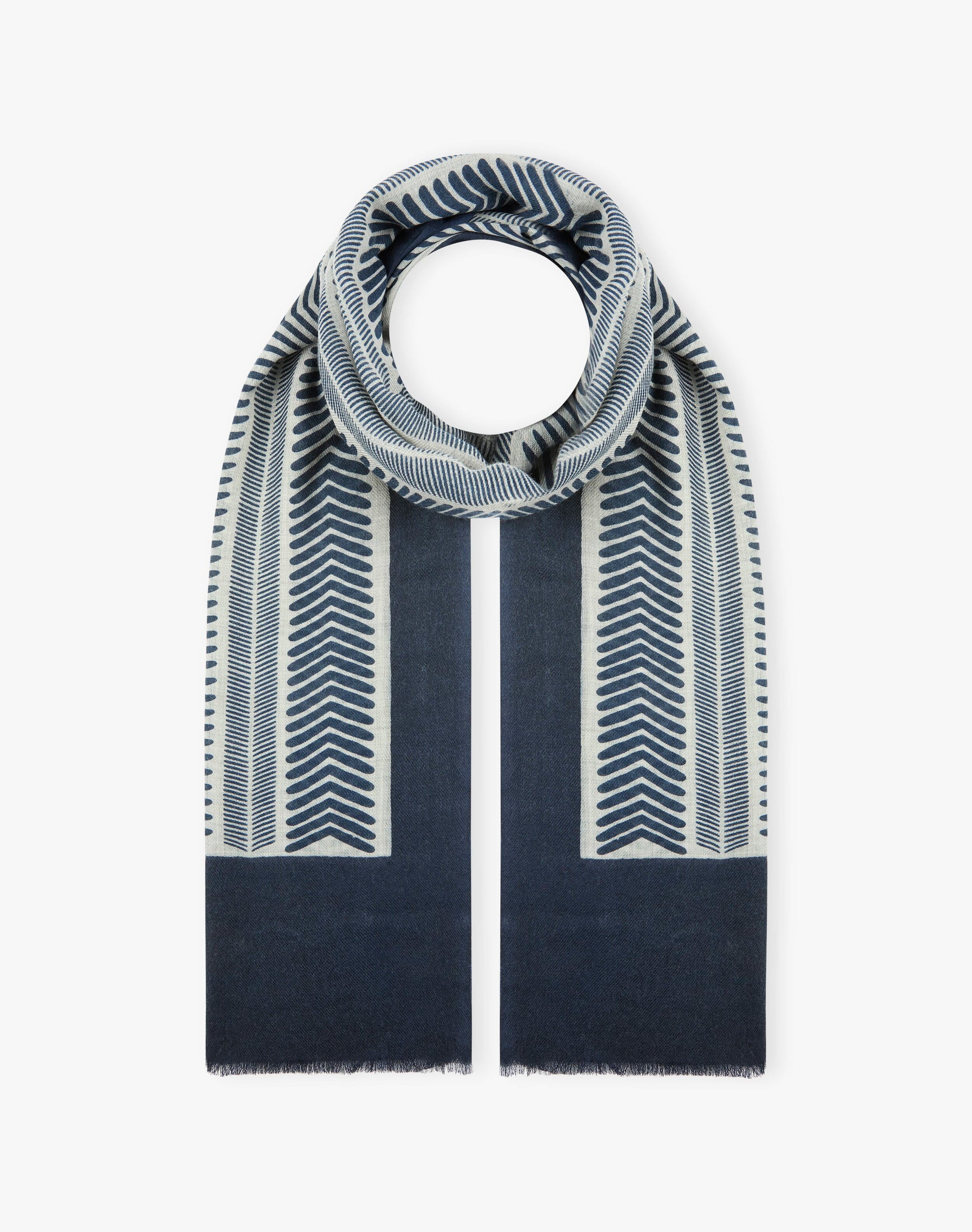 Wool Geometric Print Stole
