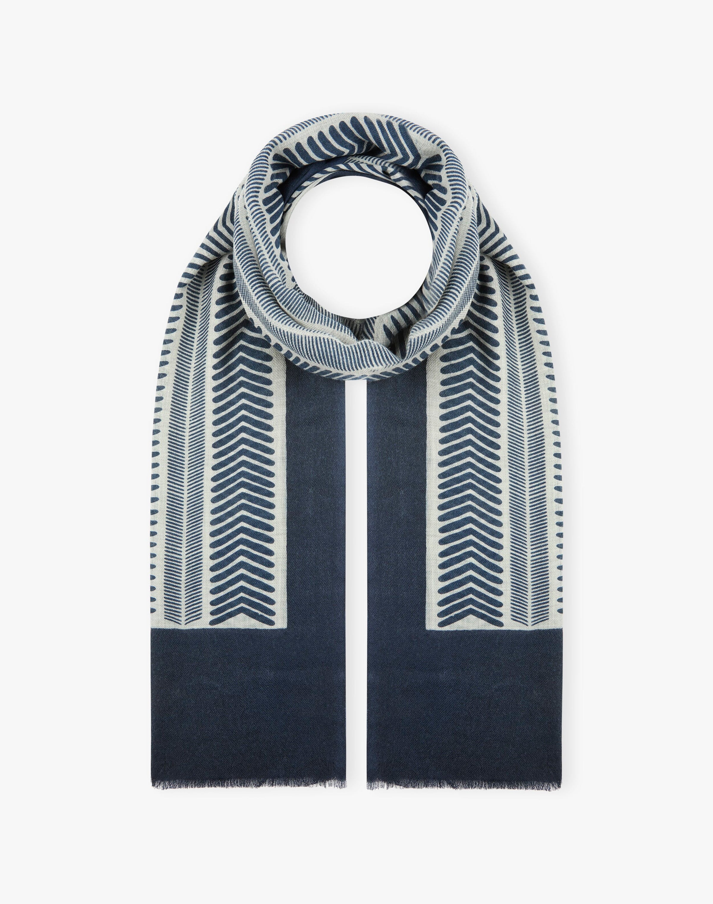 Wool Geometric Print Stole