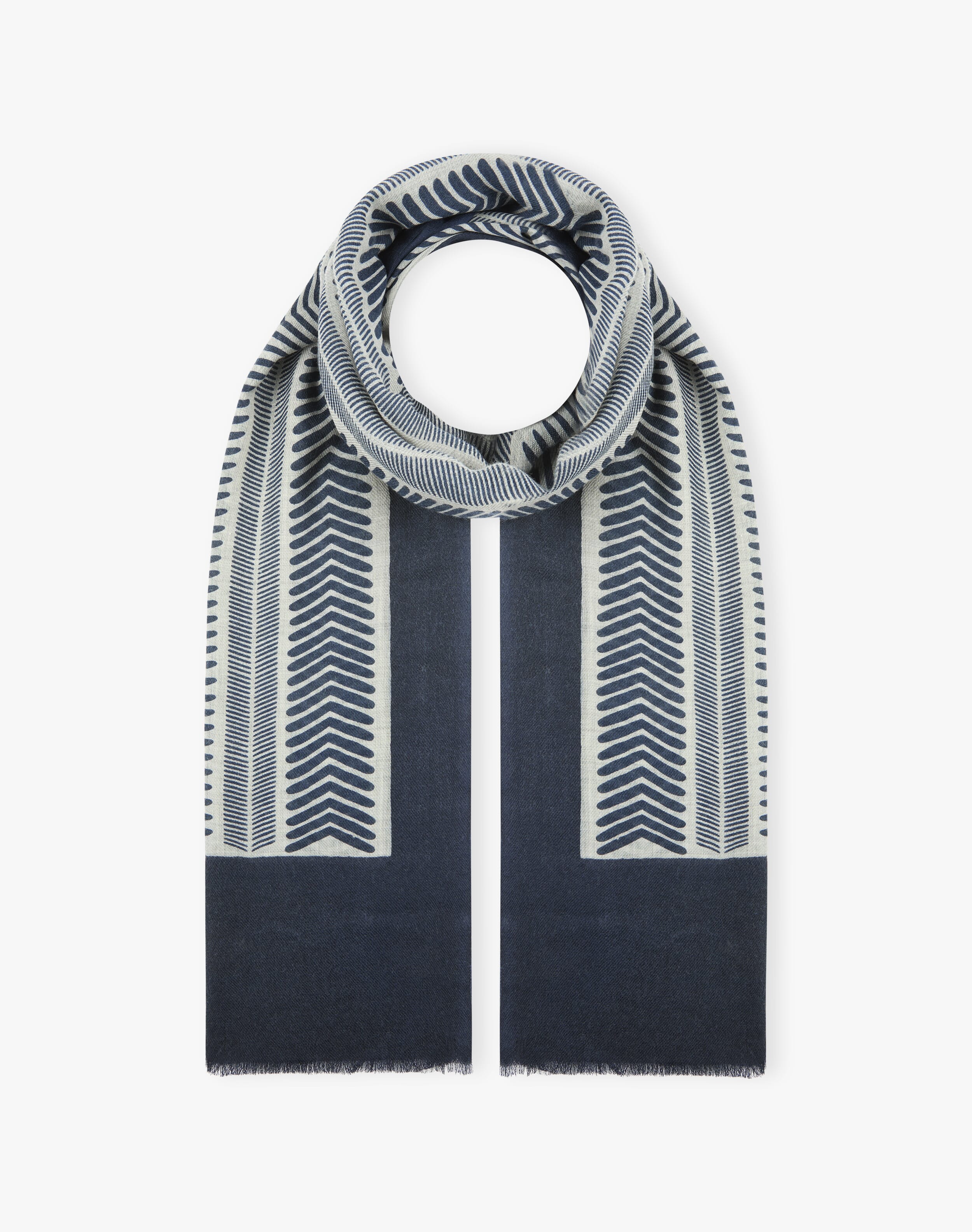 Wool Geometric Print Stole