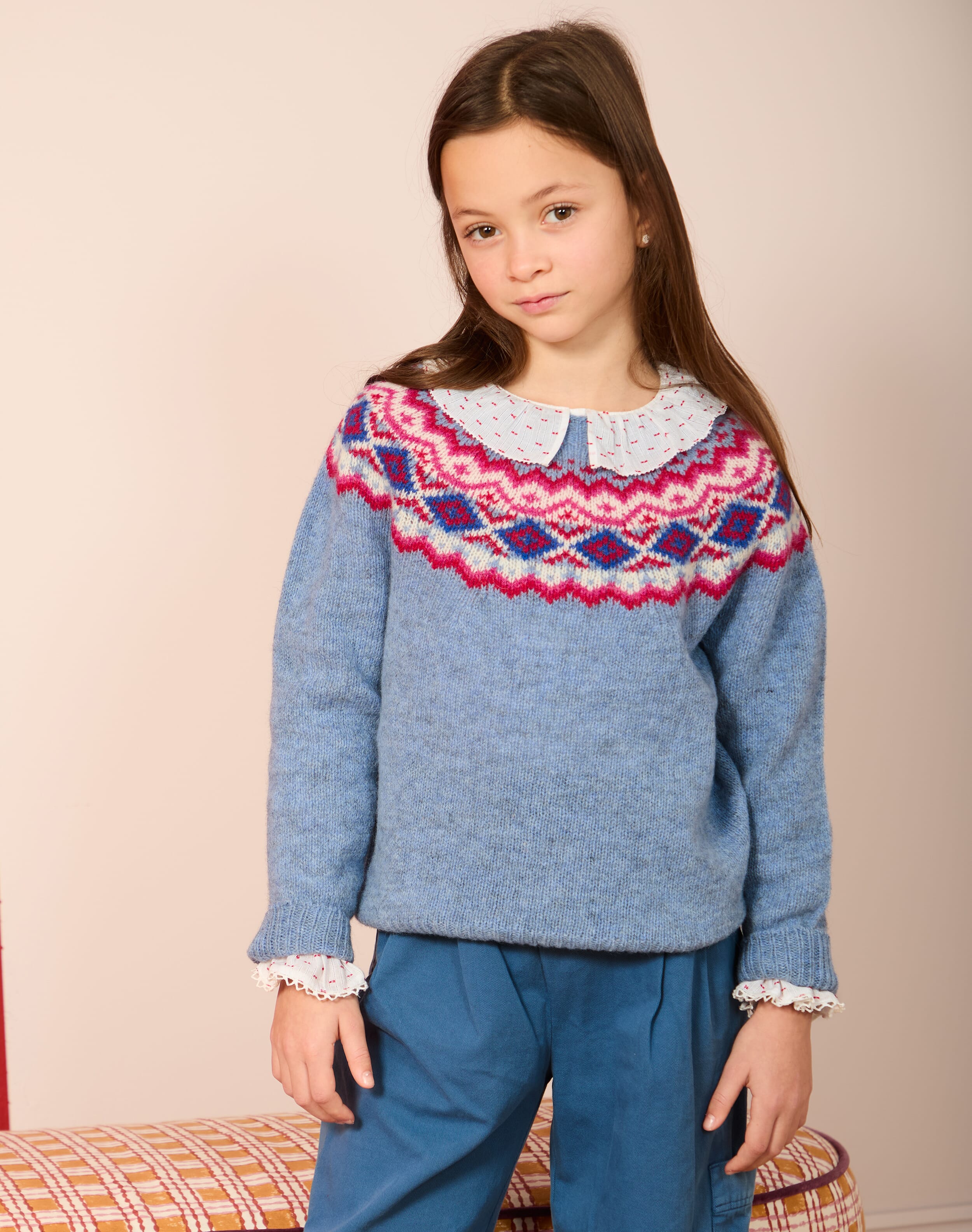 Wool Fair Isle Yoke Jumper