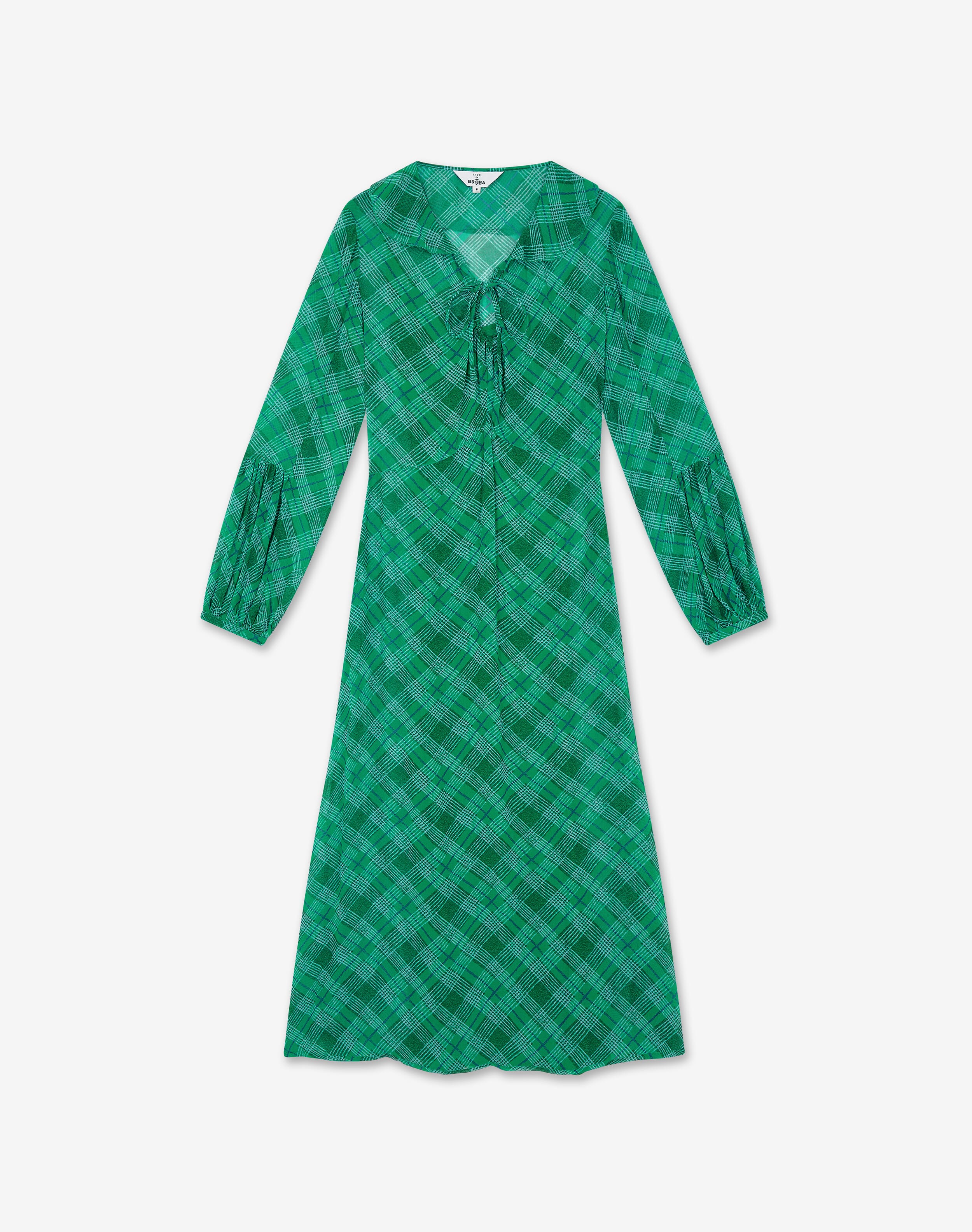The Check Keyhole Dress
