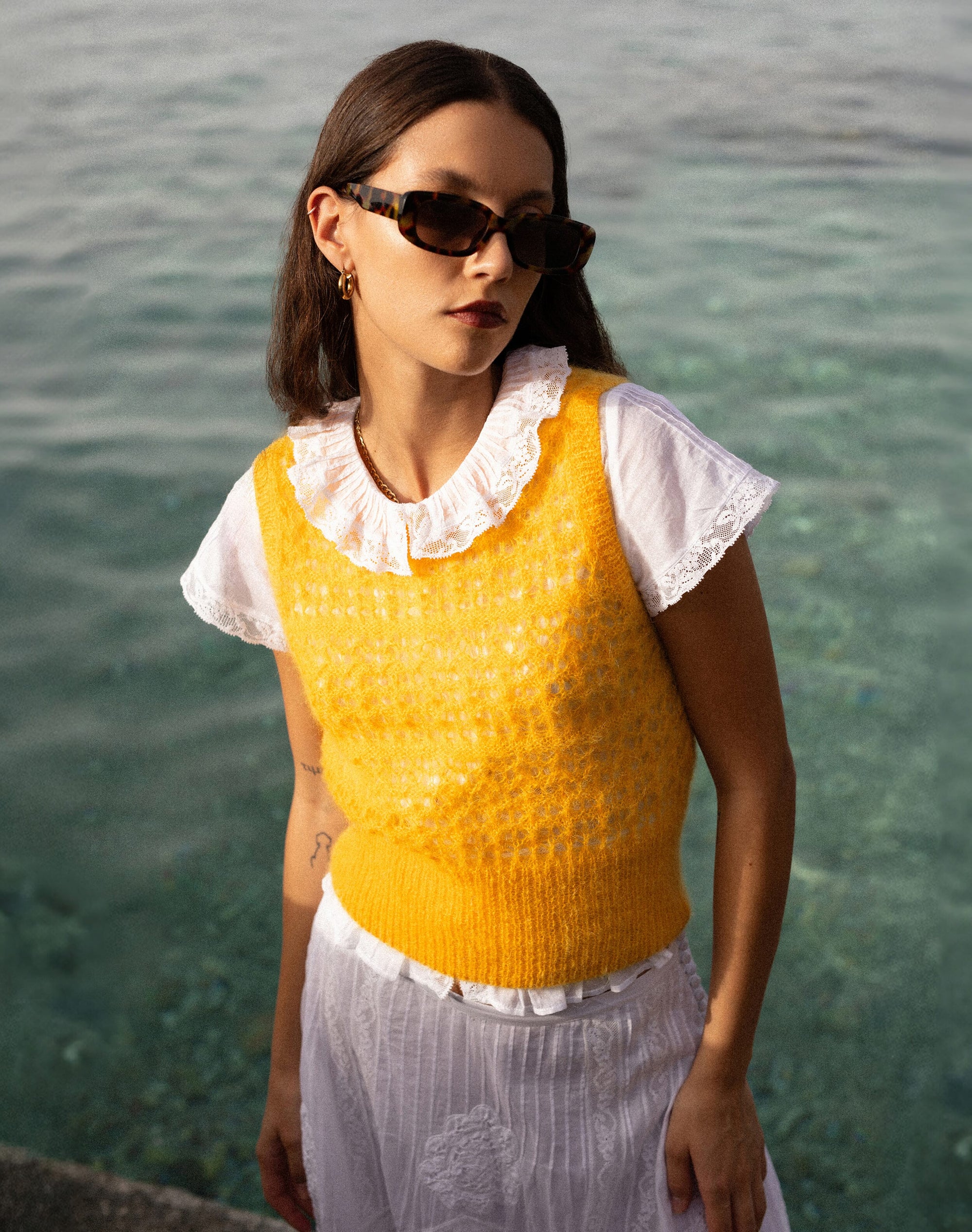 The Mohair Lace Knit Tank