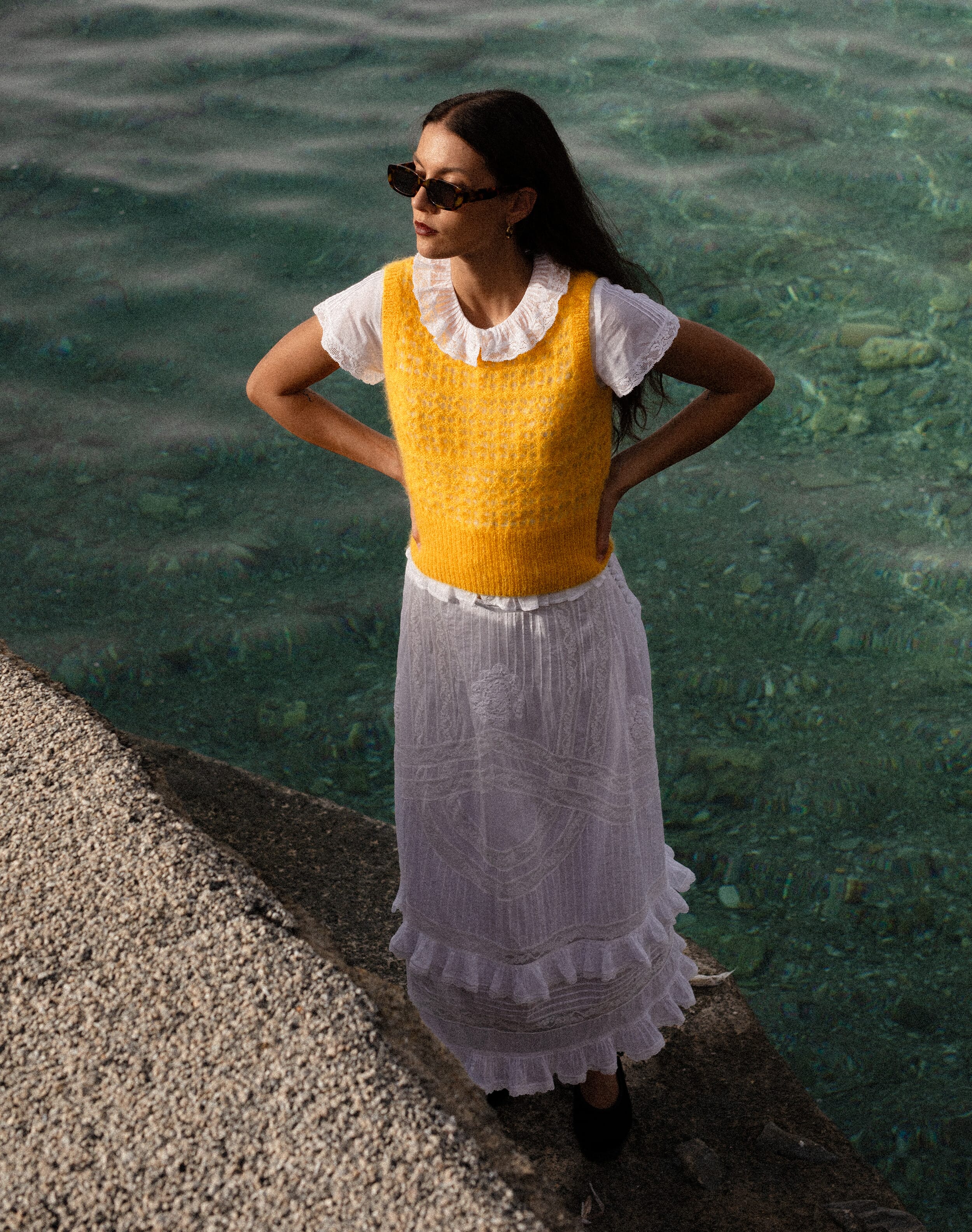 The Mohair Lace Knit Tank