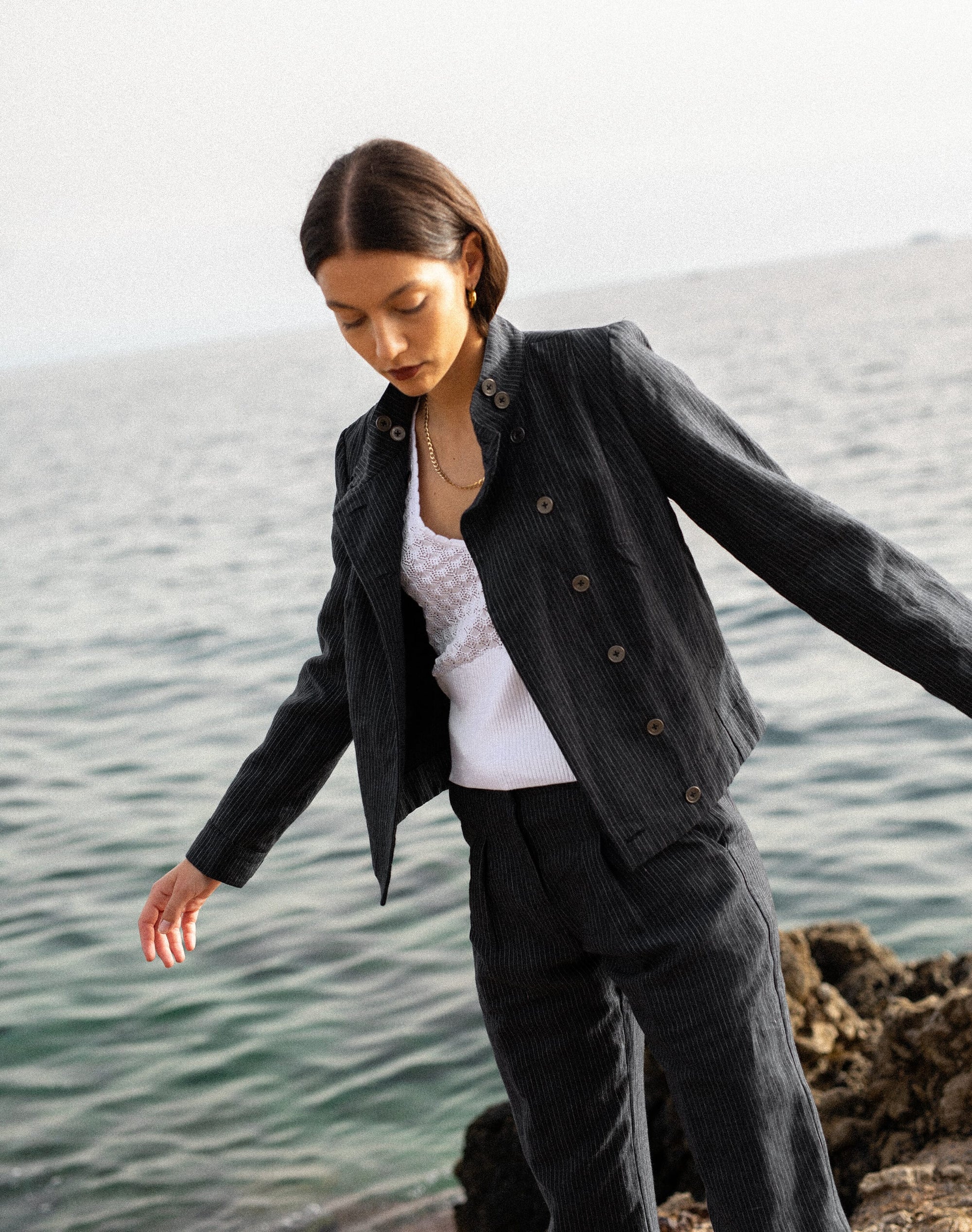 The Linen Pinstripe Jacket