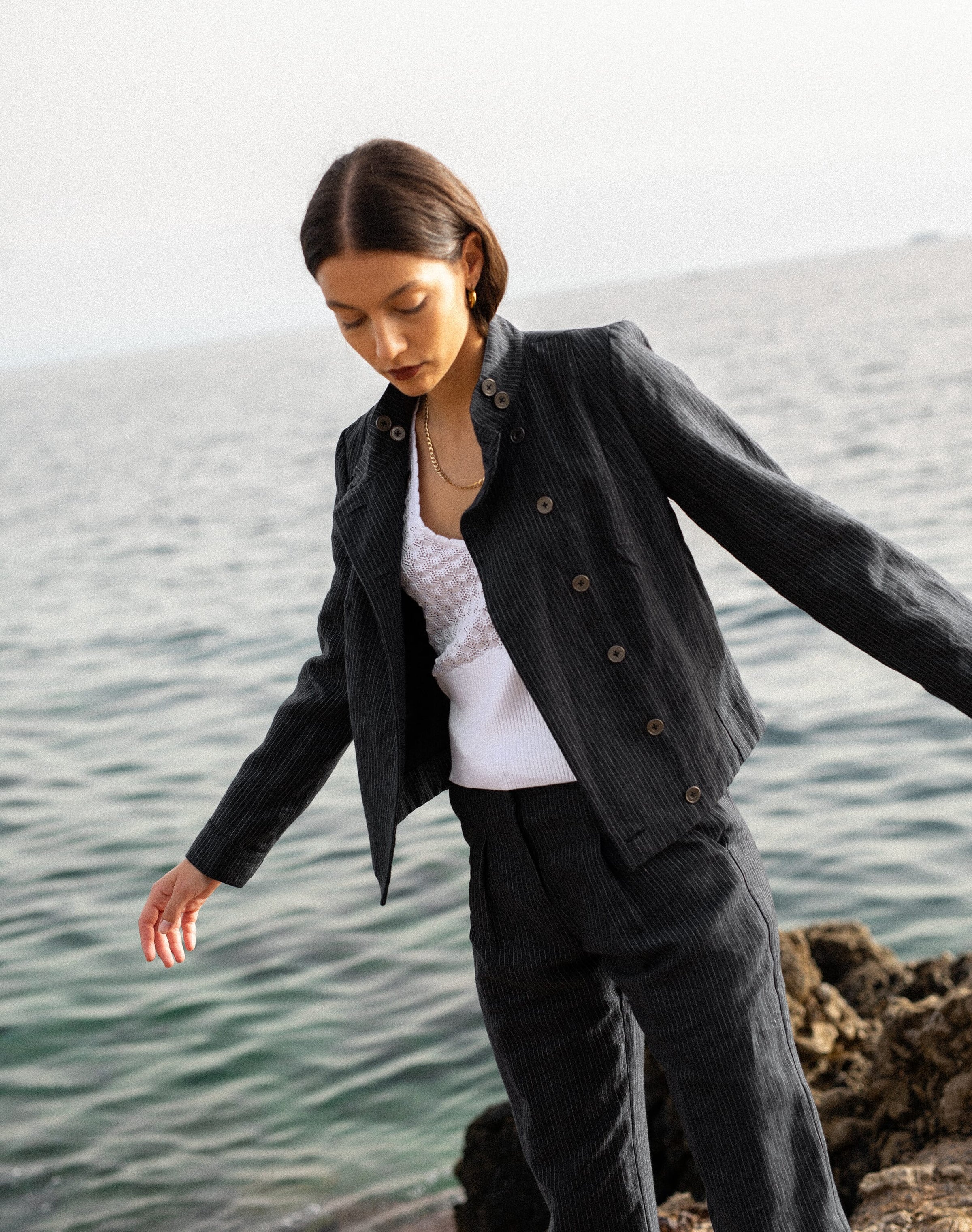 The Linen Pinstripe Jacket