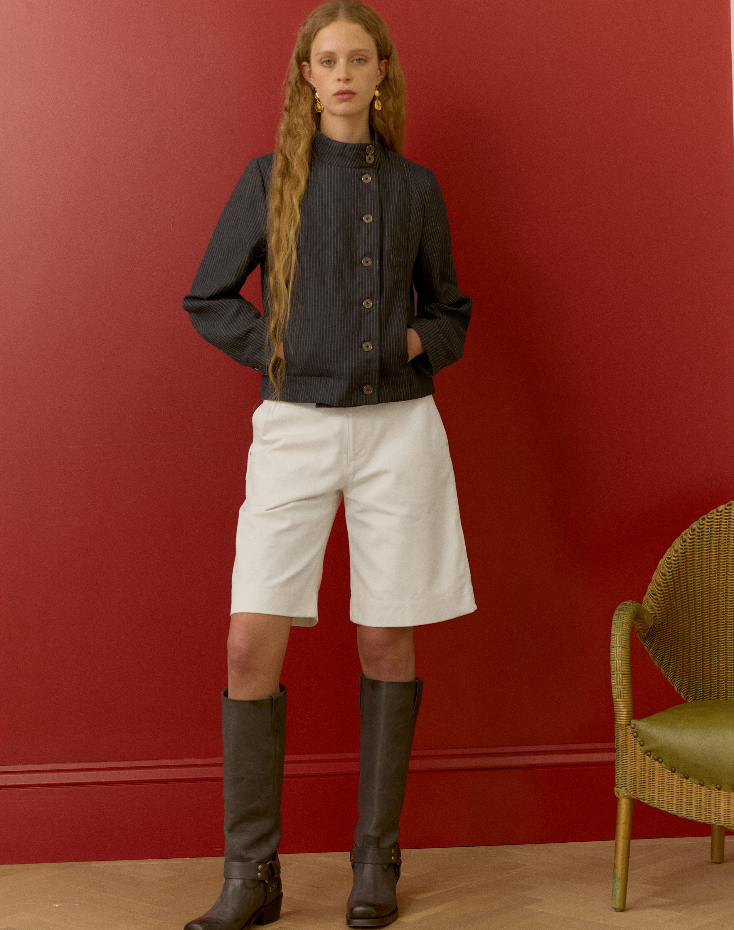 The Linen Pinstripe Jacket