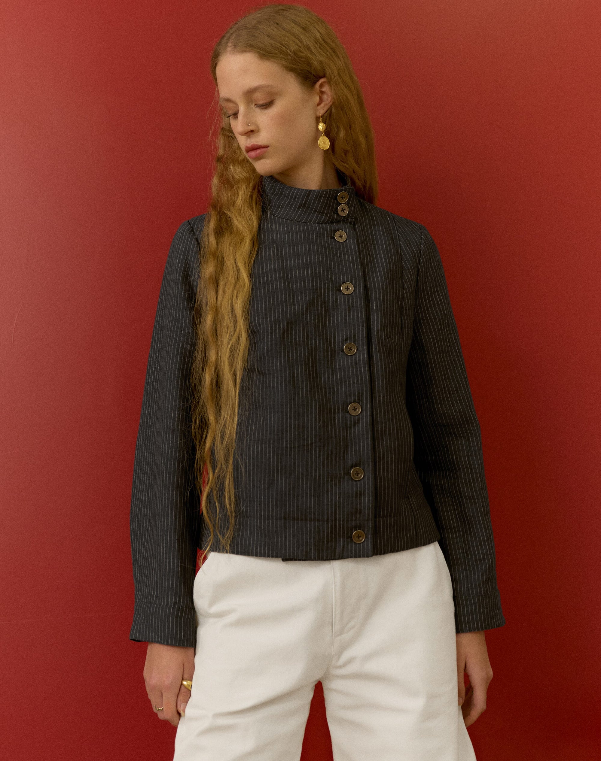 The Linen Pinstripe Jacket