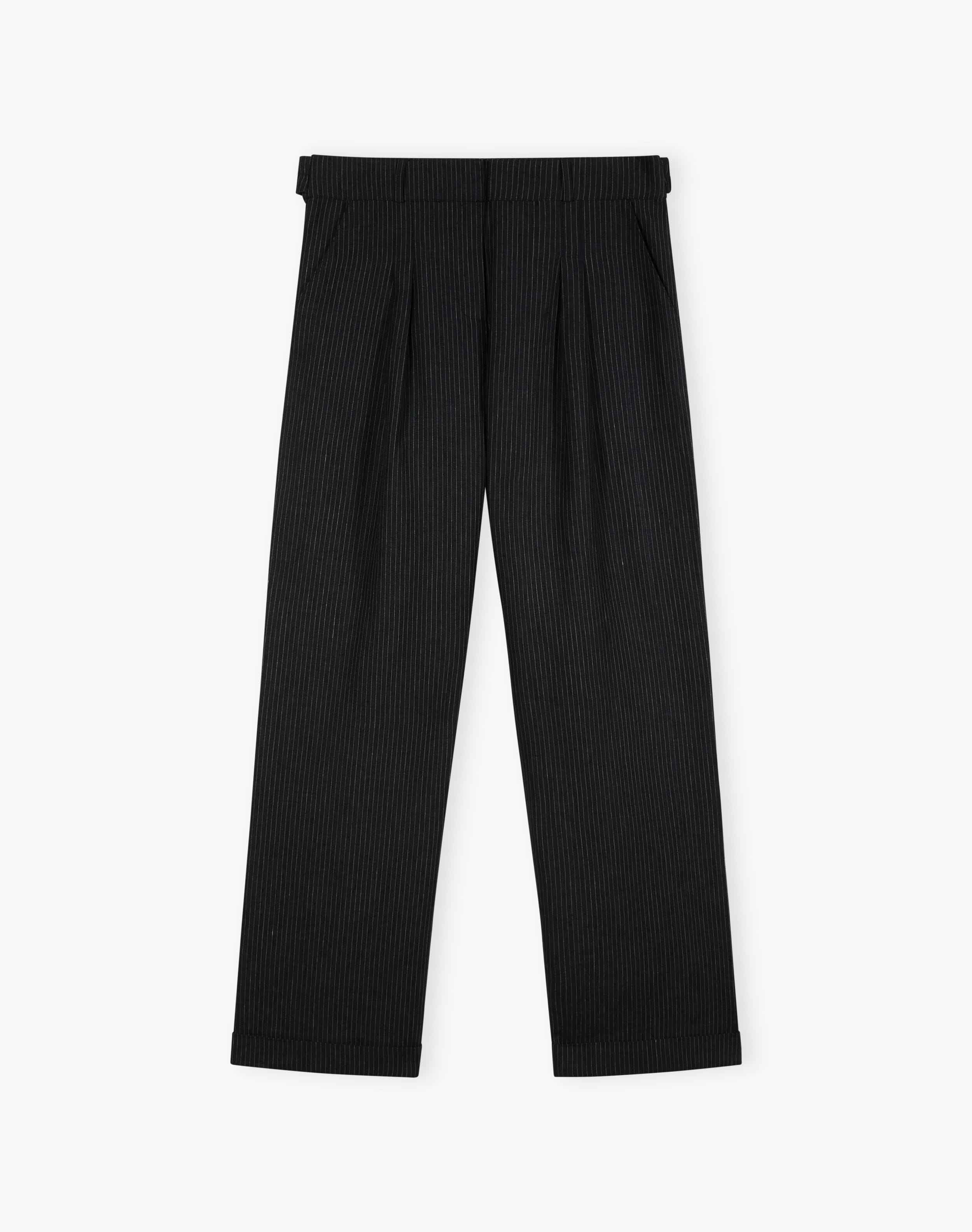 The Linen Pinstripe Trousers