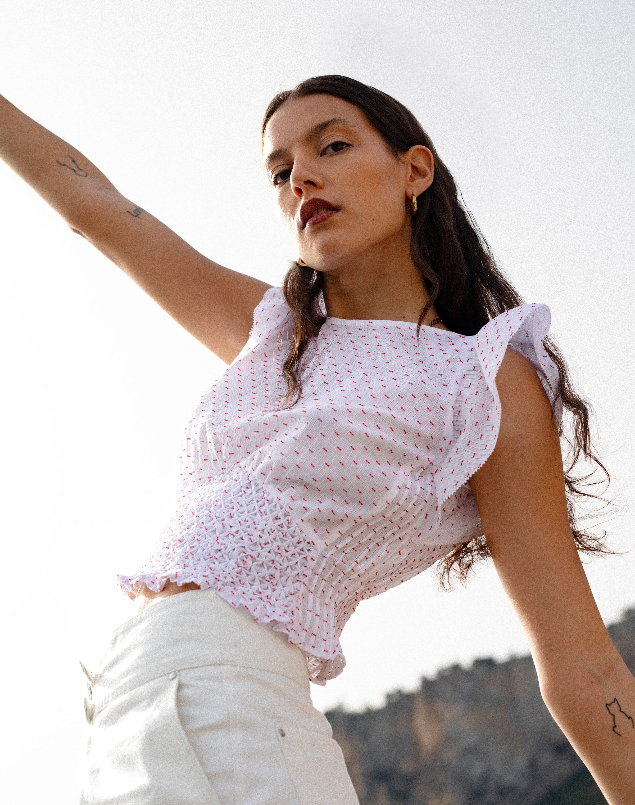 The Cotton Smocked Top