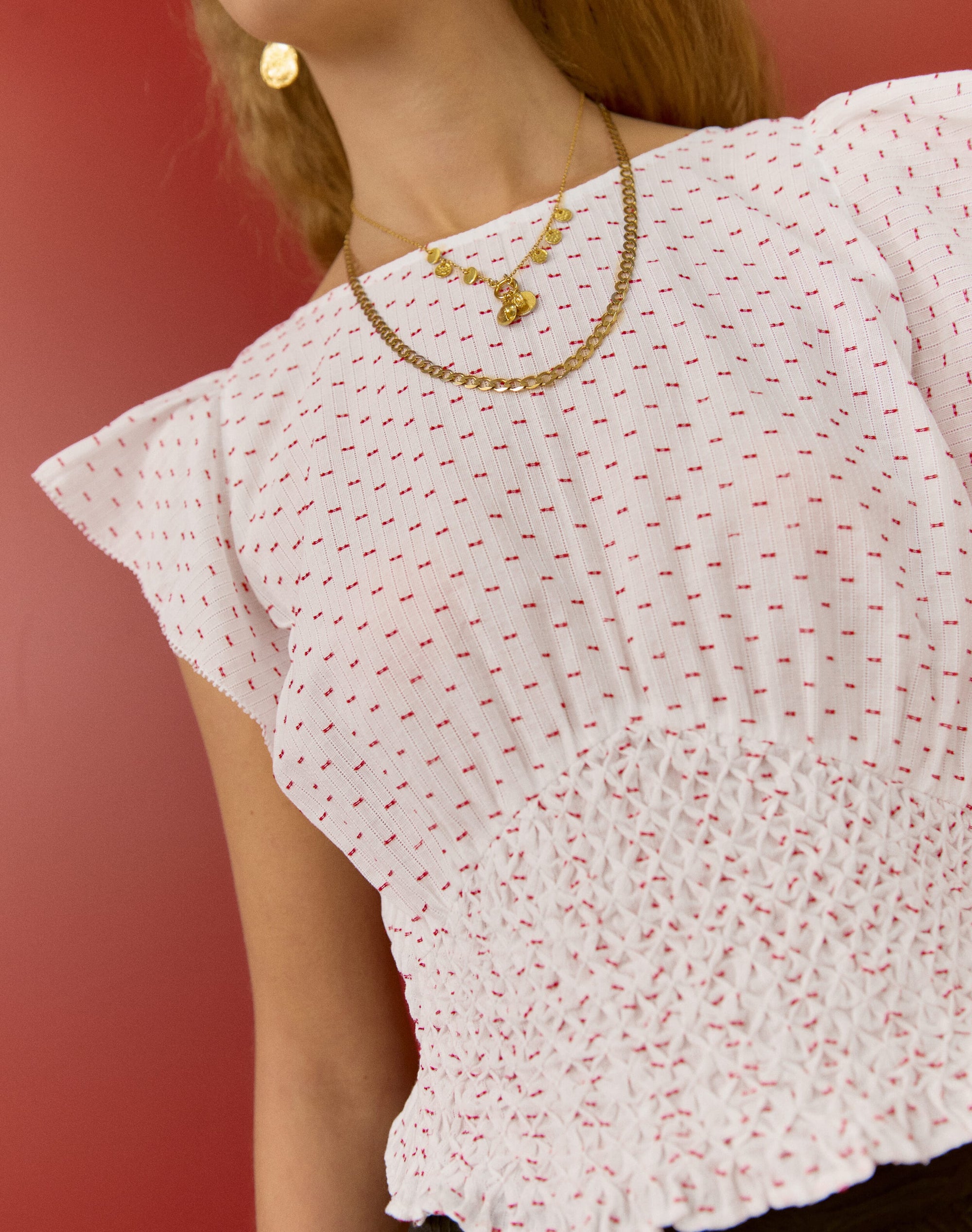 The Cotton Smocked Top