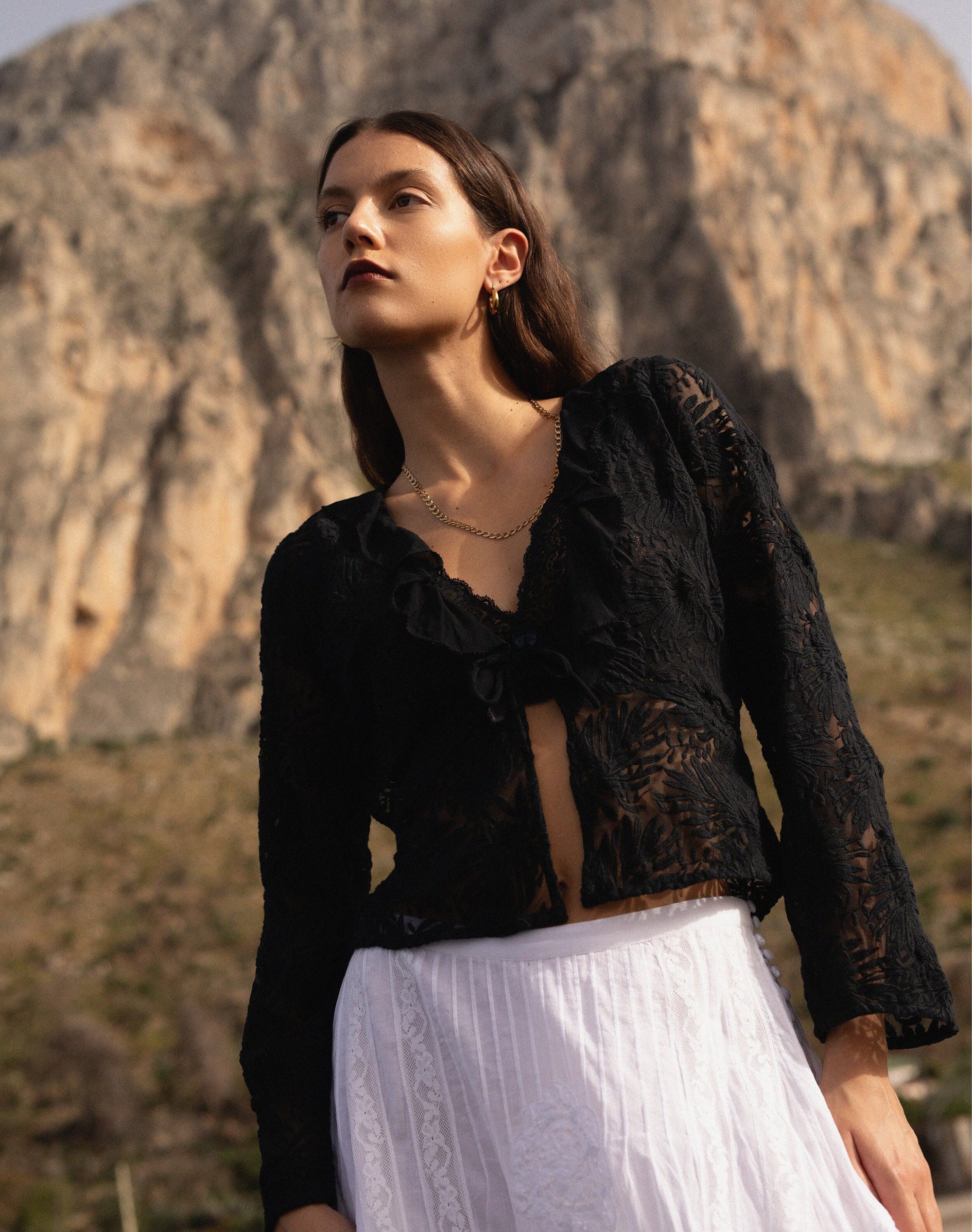 The Embroidered Tulle Top