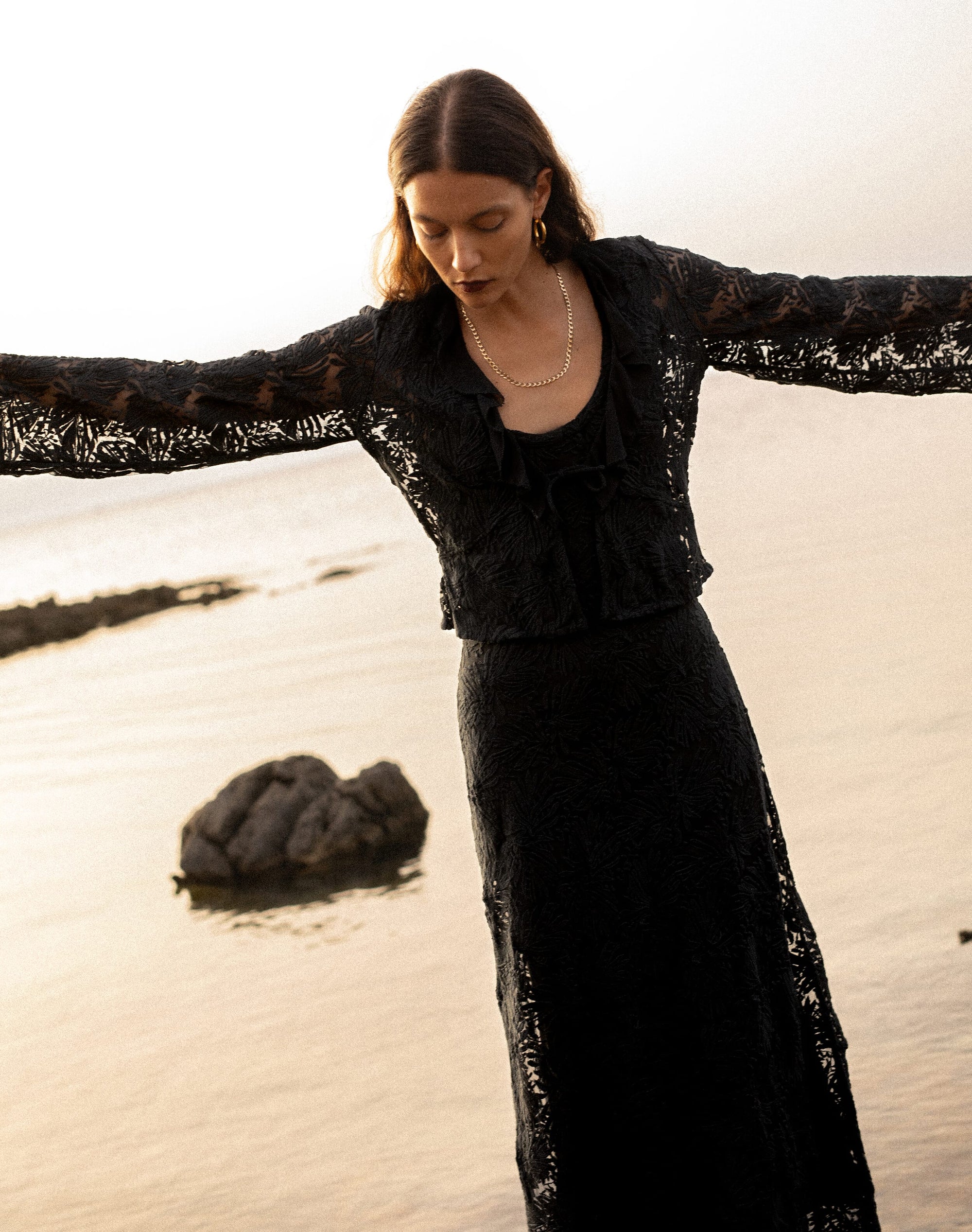 The Embroidered Tulle Top
