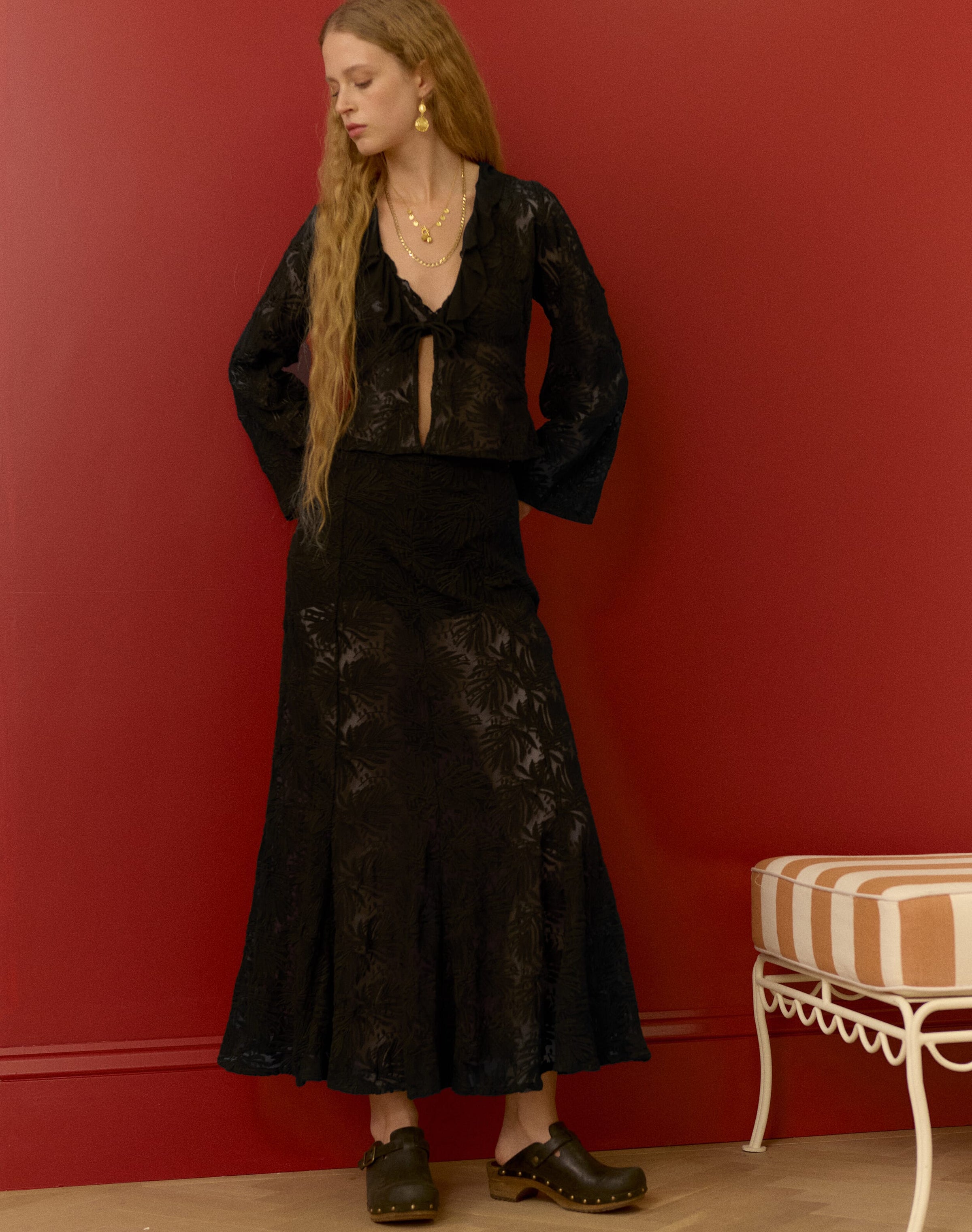 The Embroidered Tulle Top