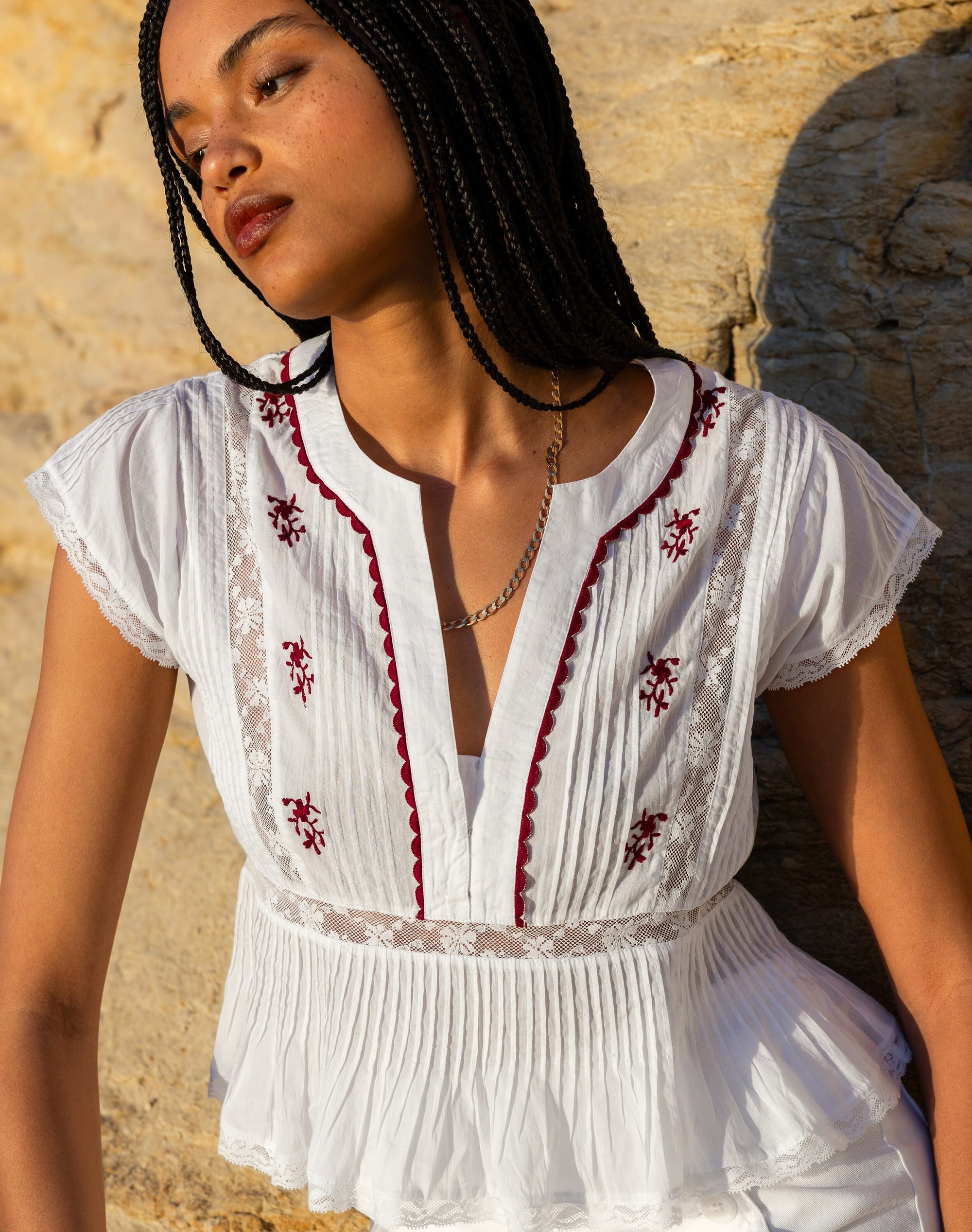 The Organic Cotton Embroidered Top