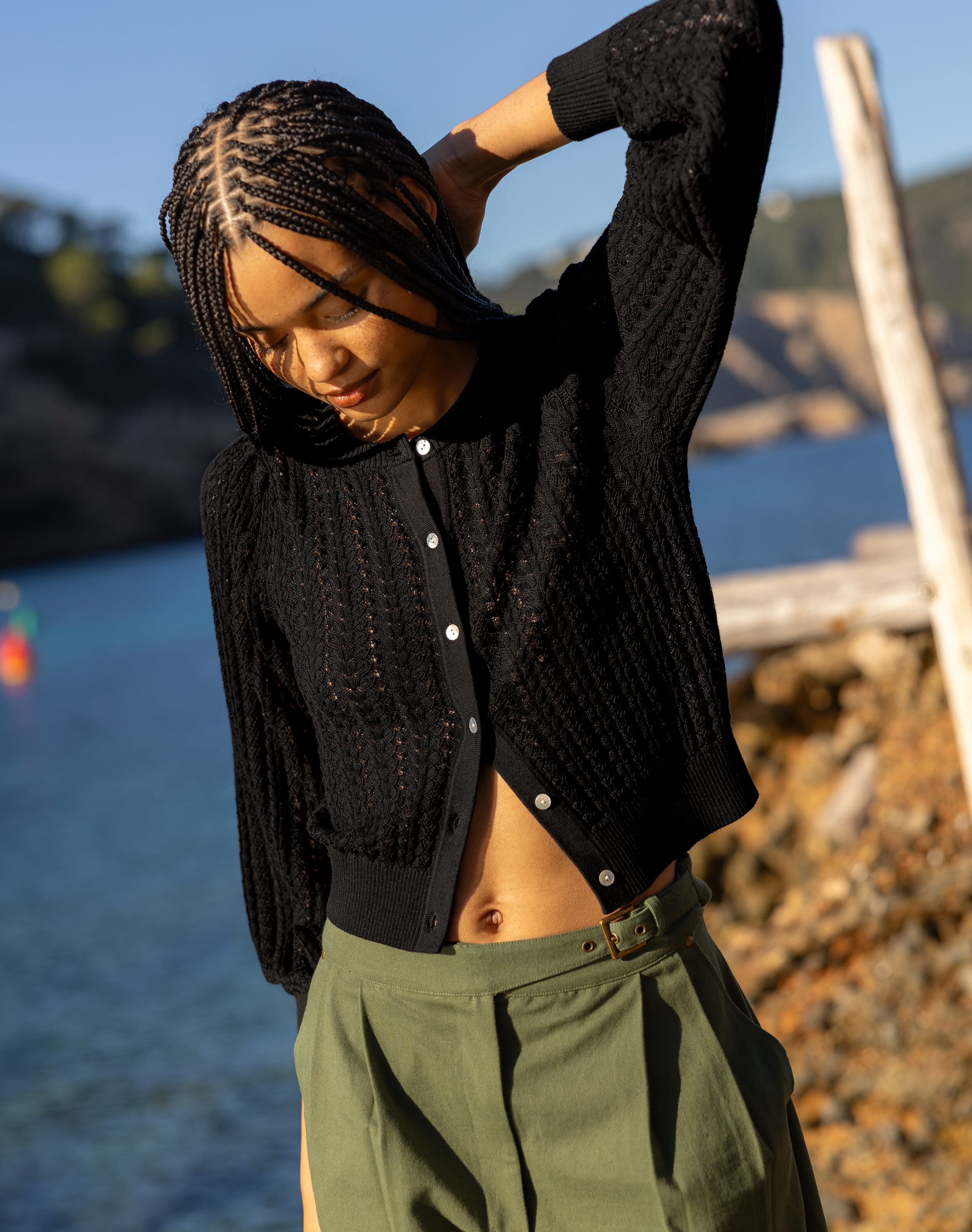 The Cotton Barrel Leg Trousers
