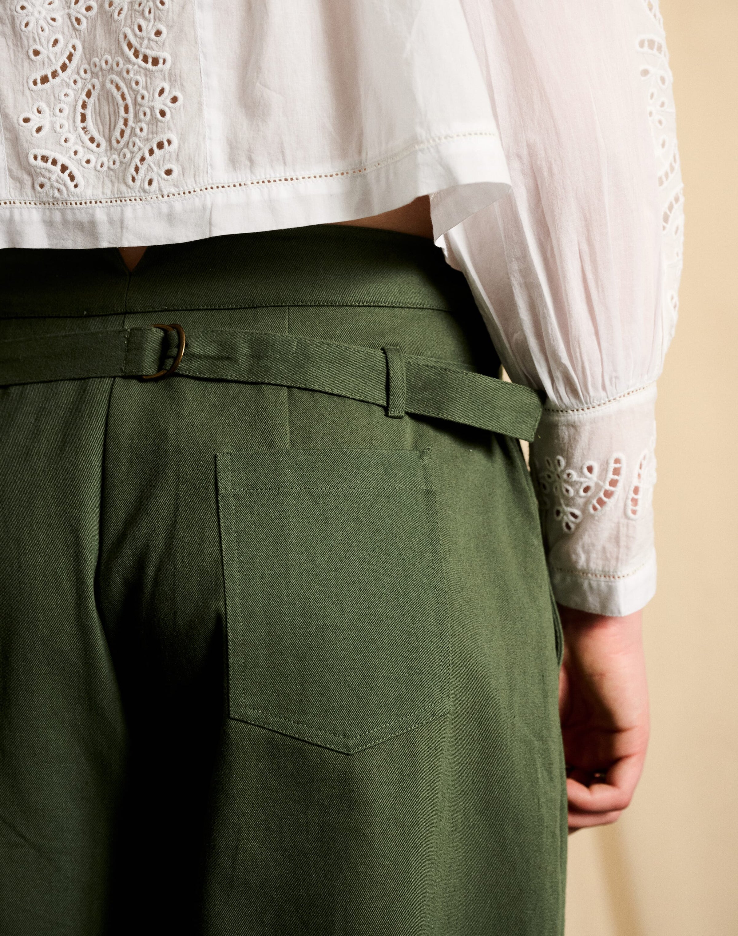 The Cotton Barrel Leg Trousers