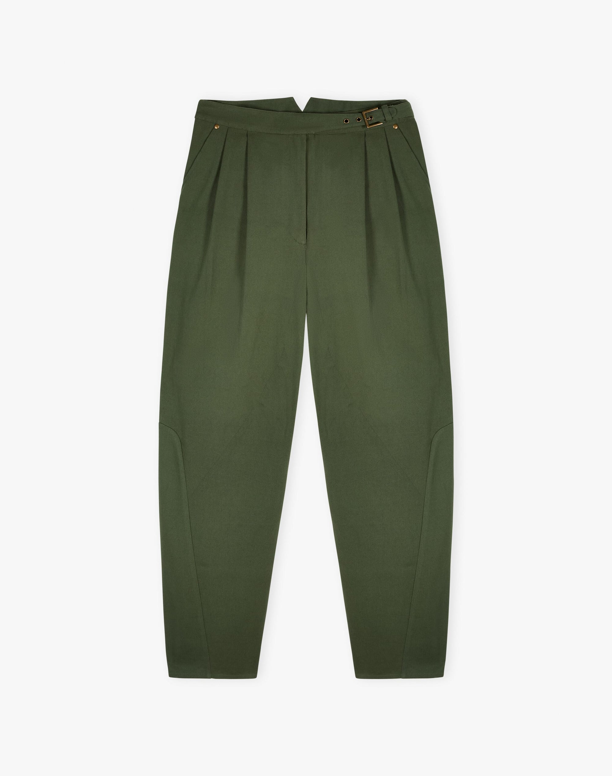 The Cotton Barrel Leg Trousers