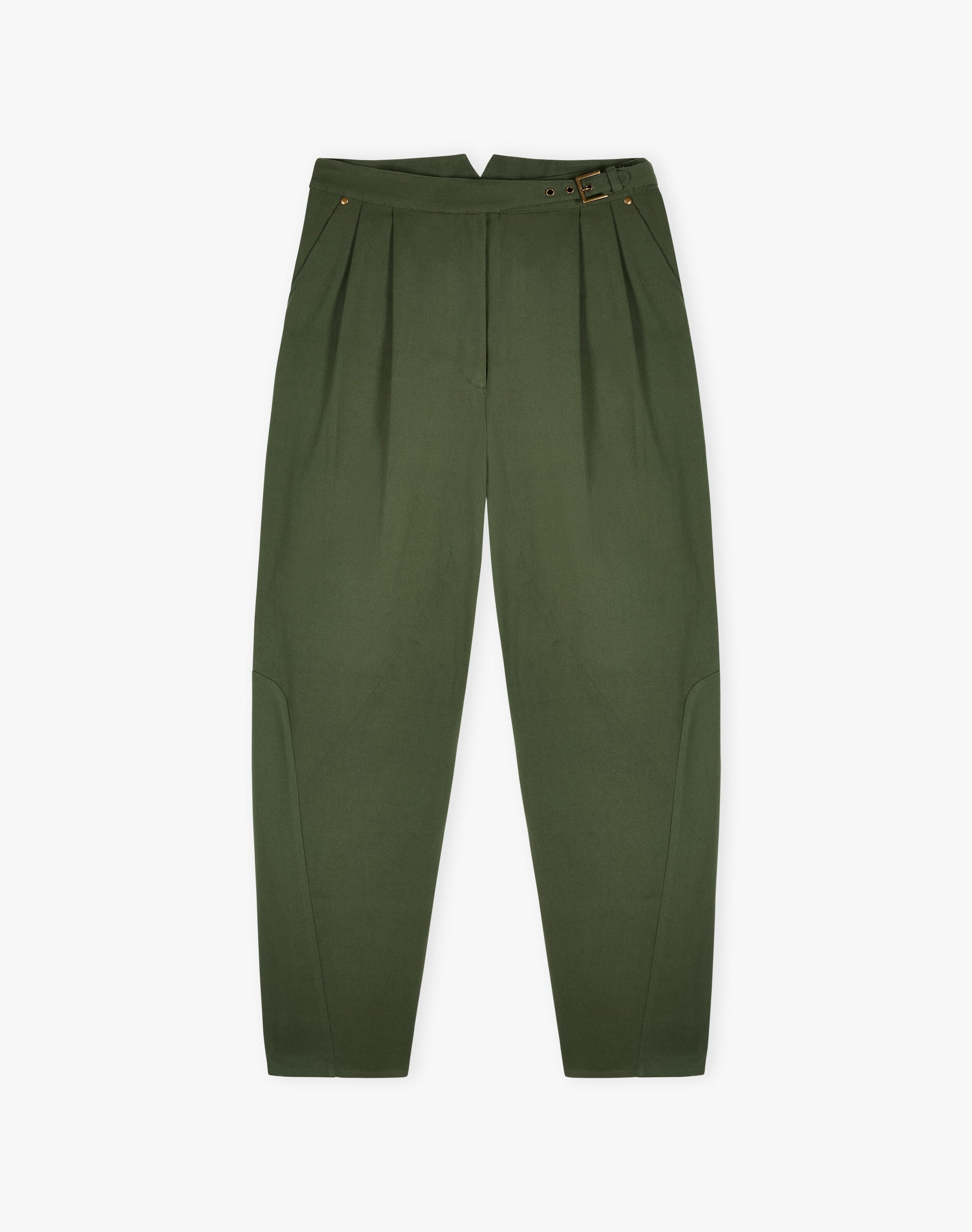 The Cotton Barrel Leg Trousers