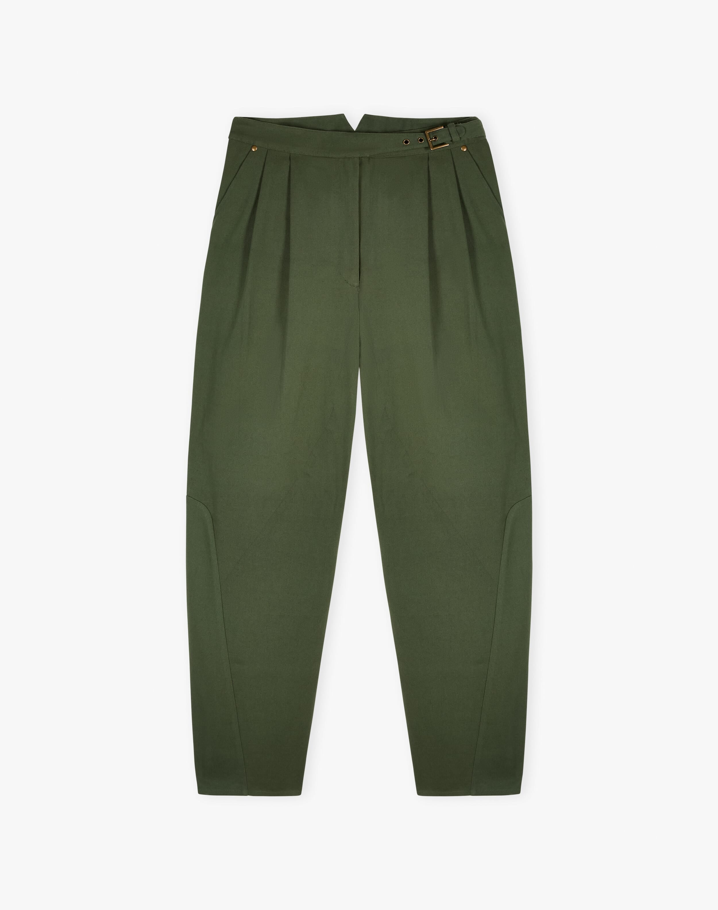 The Cotton Barrel Leg Trousers