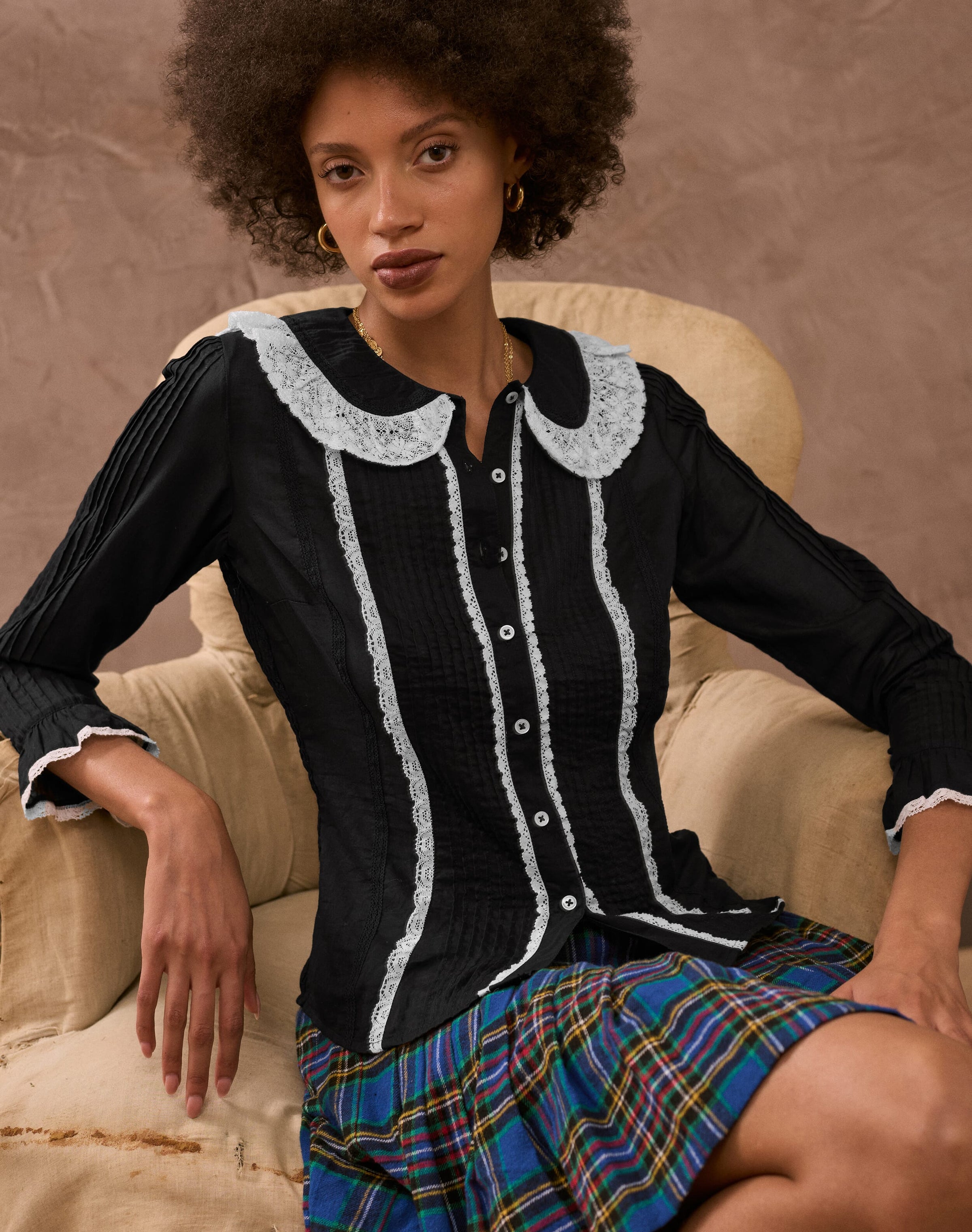 The Organic Cotton Lace Blouse