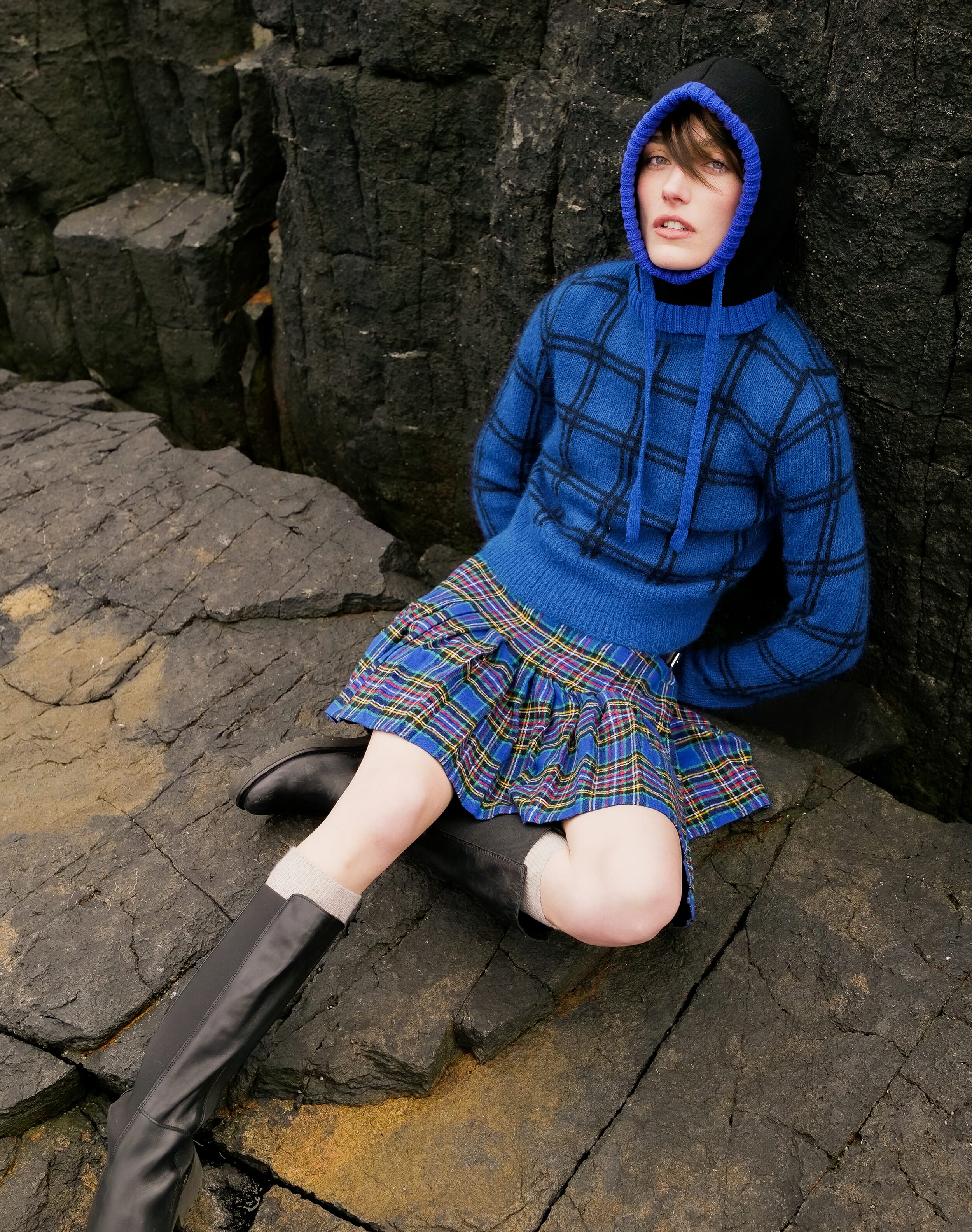The Mohair Check Jumper