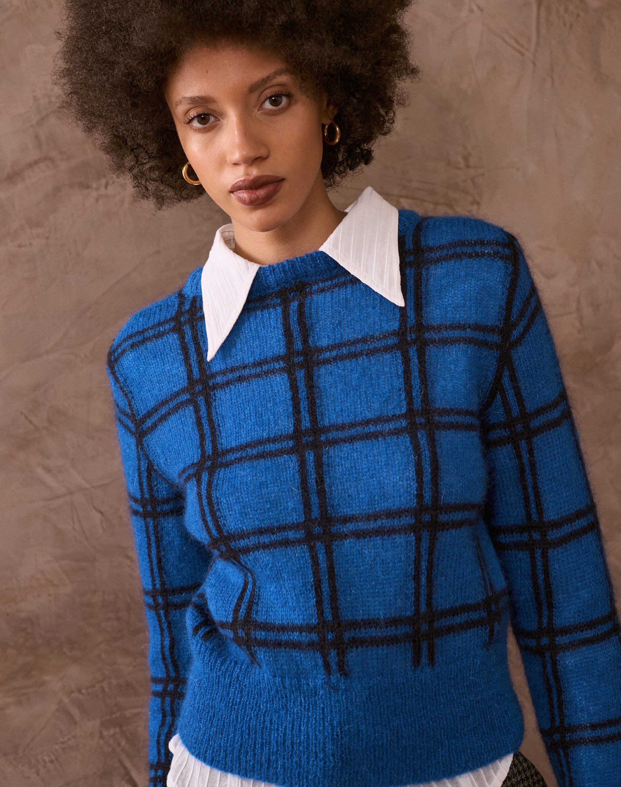 The Mohair Check Jumper