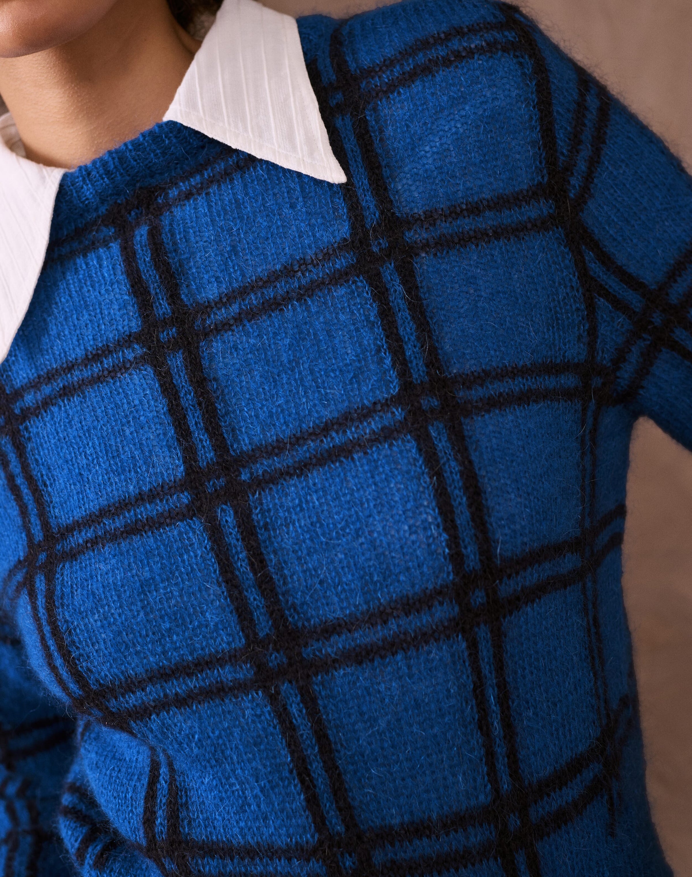 The Mohair Check Jumper