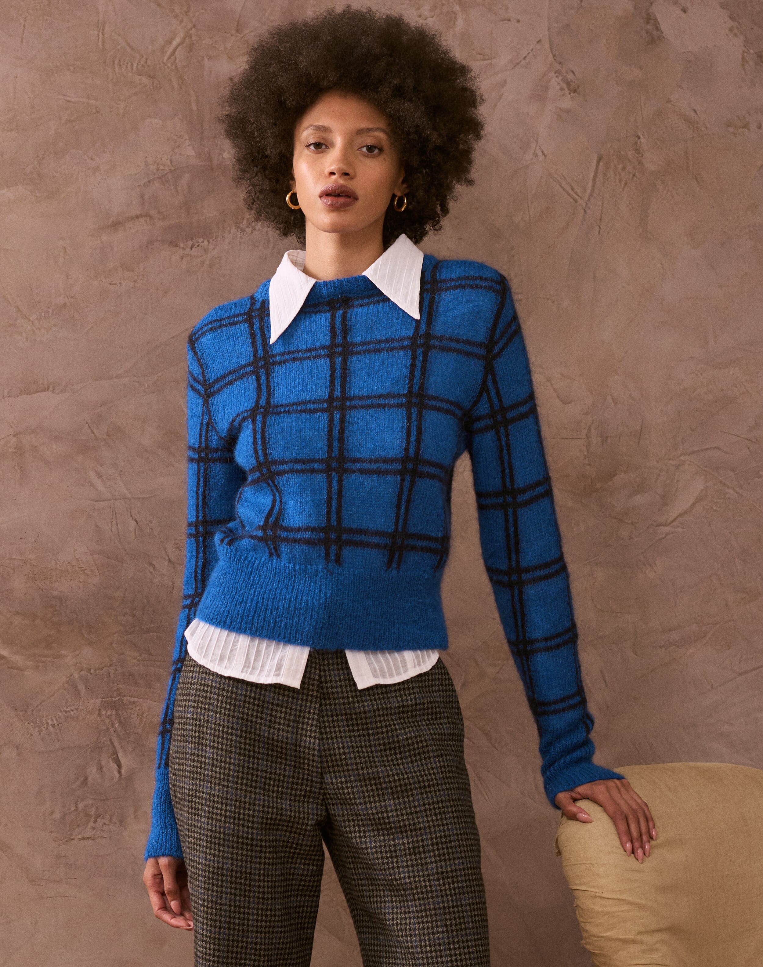 The Mohair Check Jumper