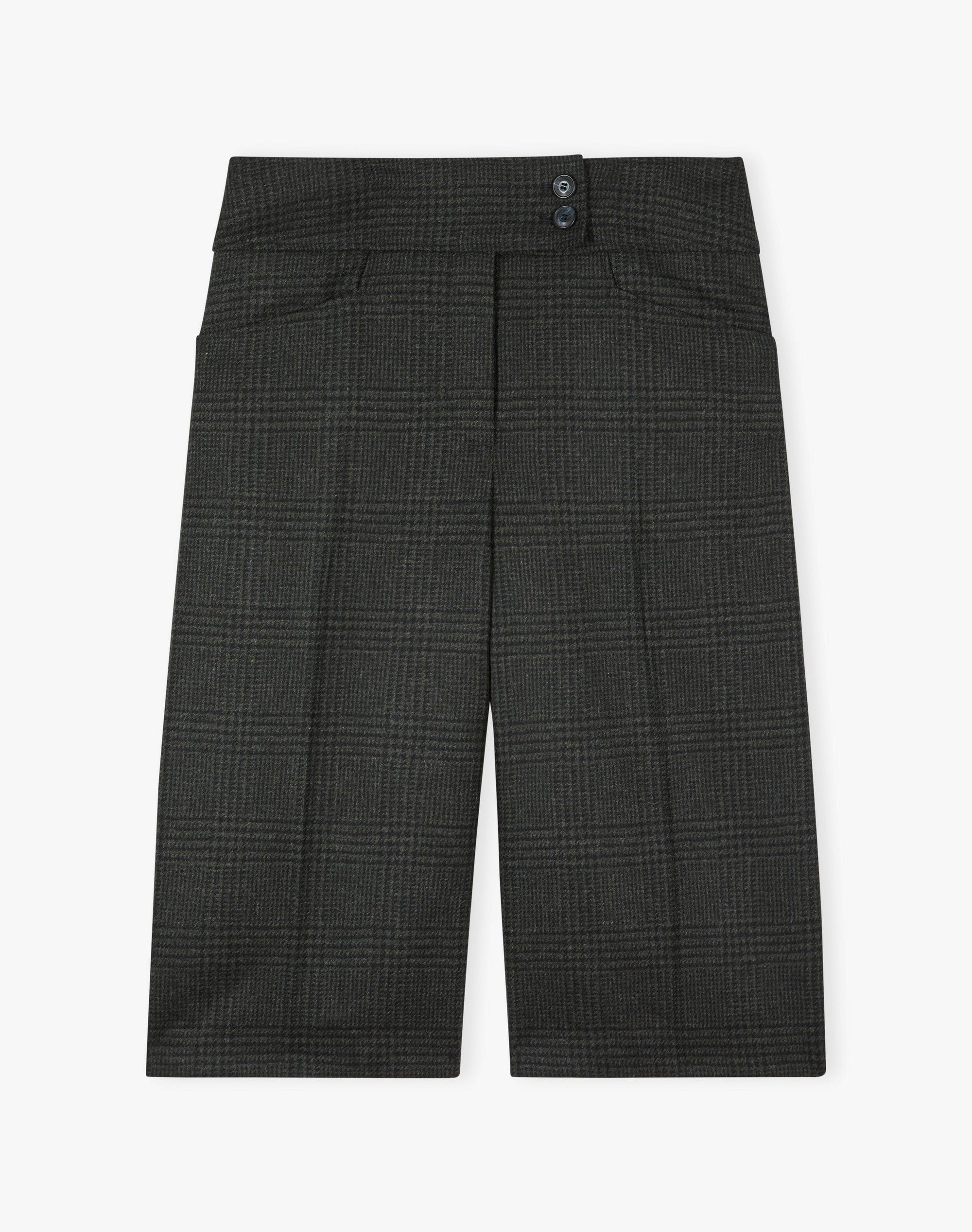The Check Wool Long Shorts