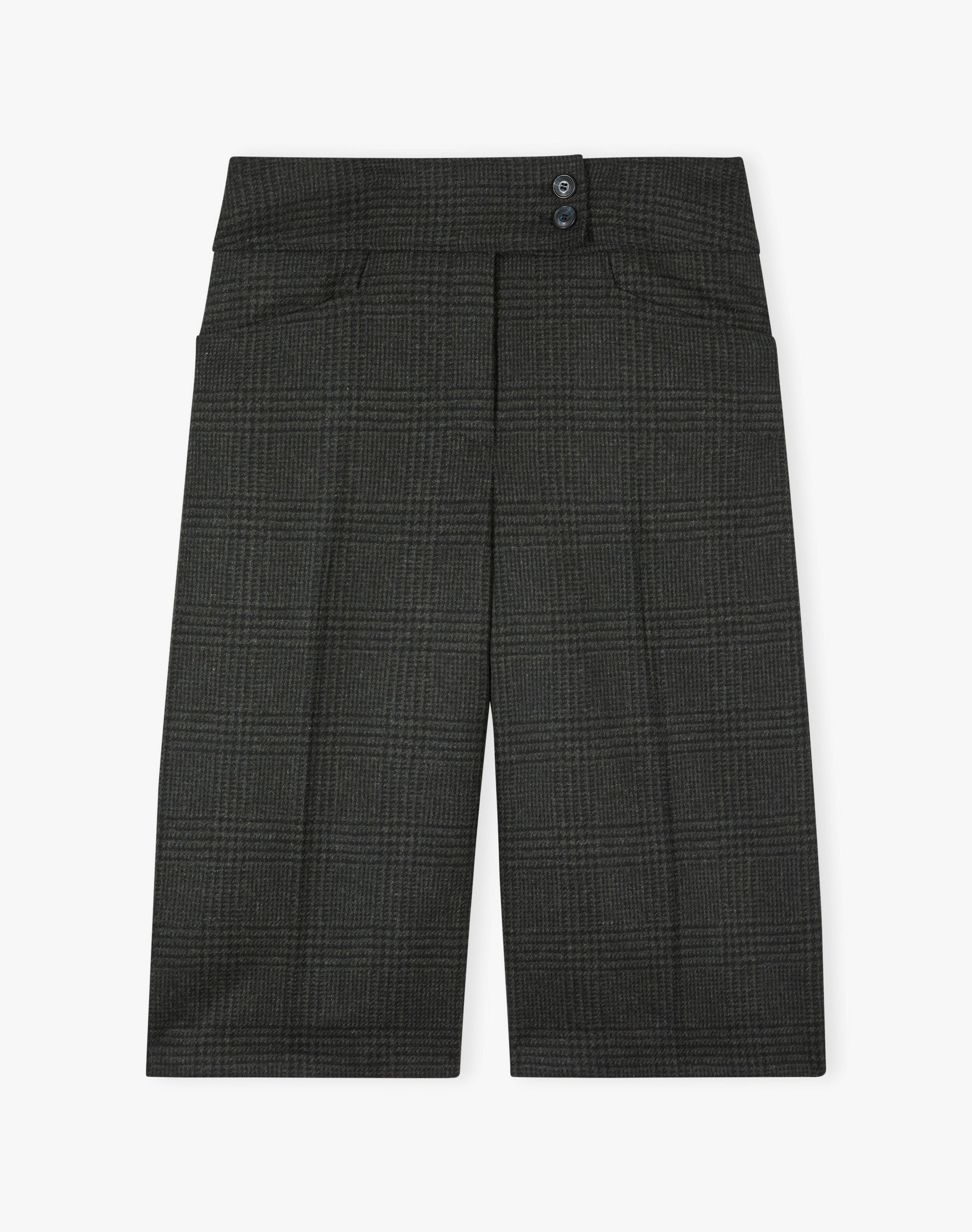 The Check Wool Long Shorts