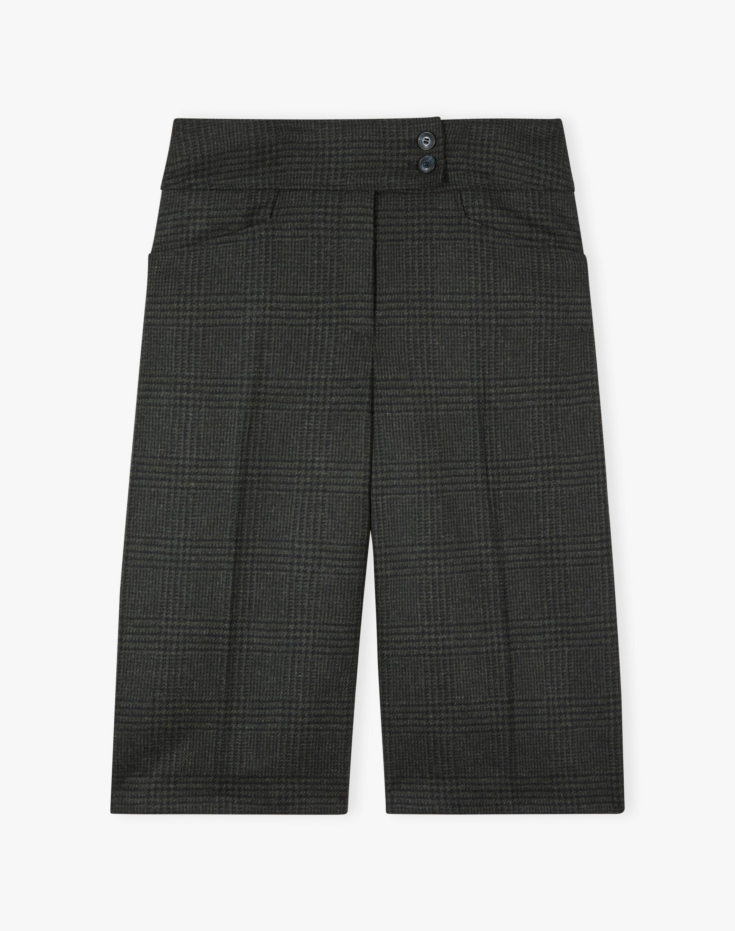 The Check Wool Long Shorts