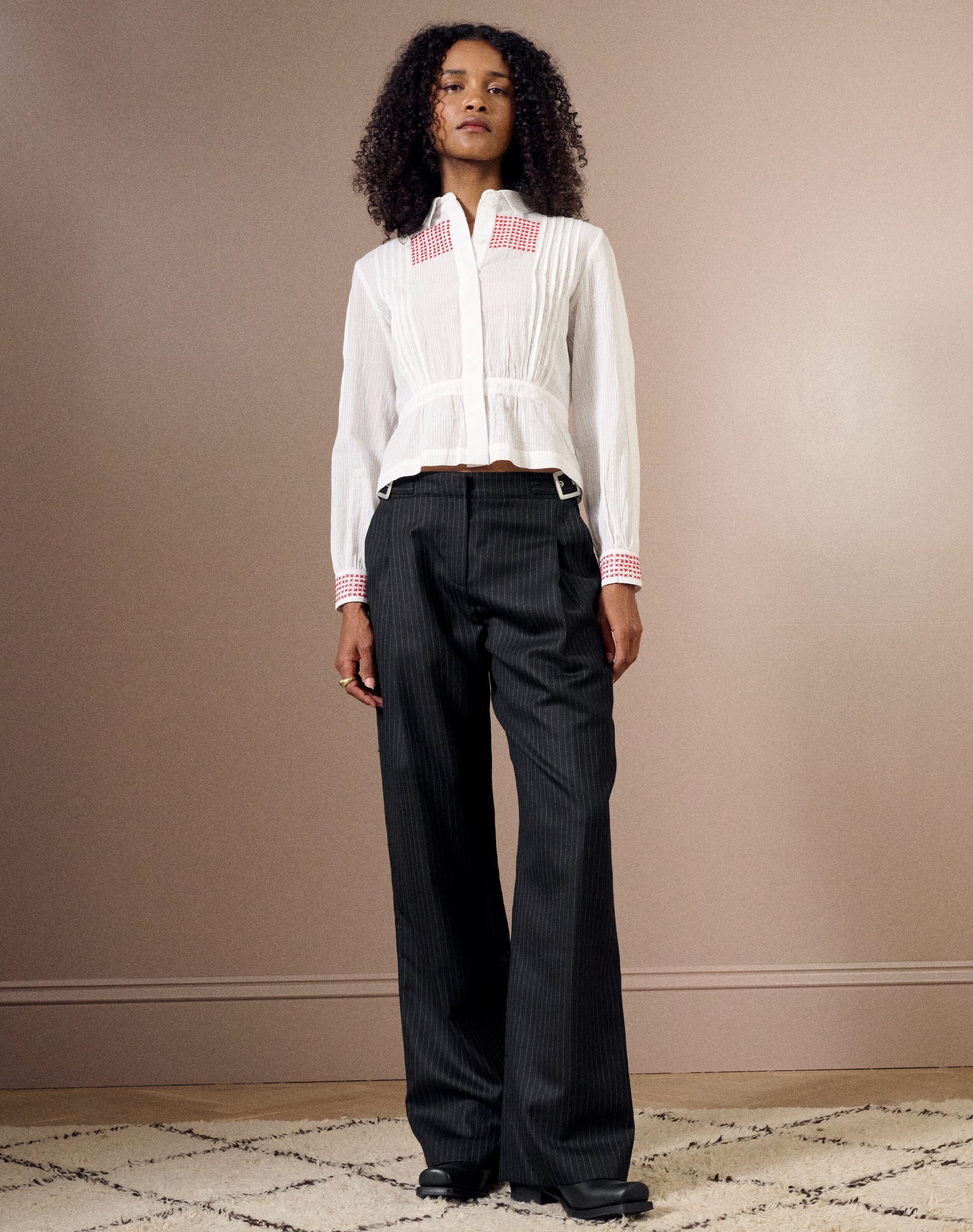 The Wool Pinstripe Trousers